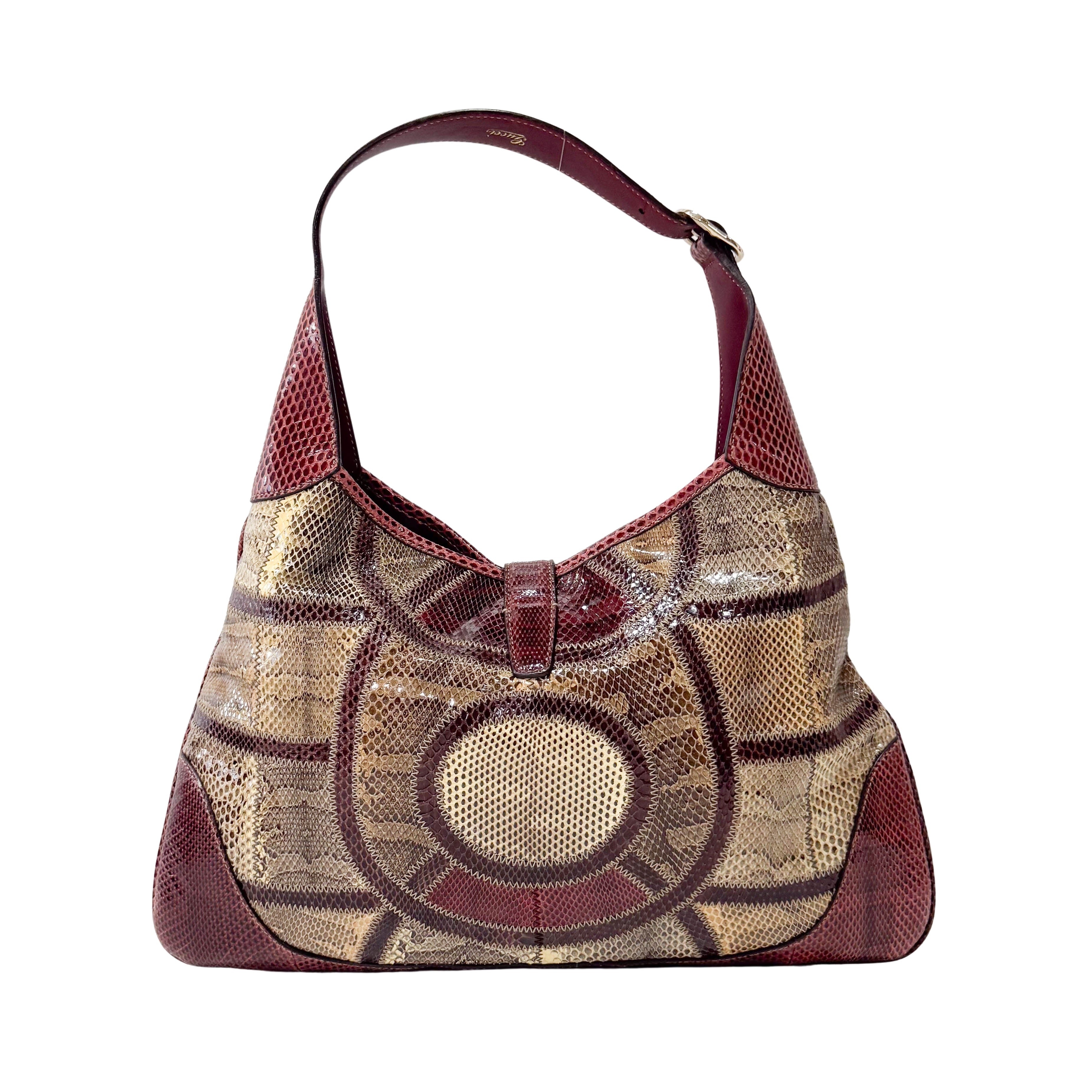 Jackie Horsebit Leather Shoulder Bag