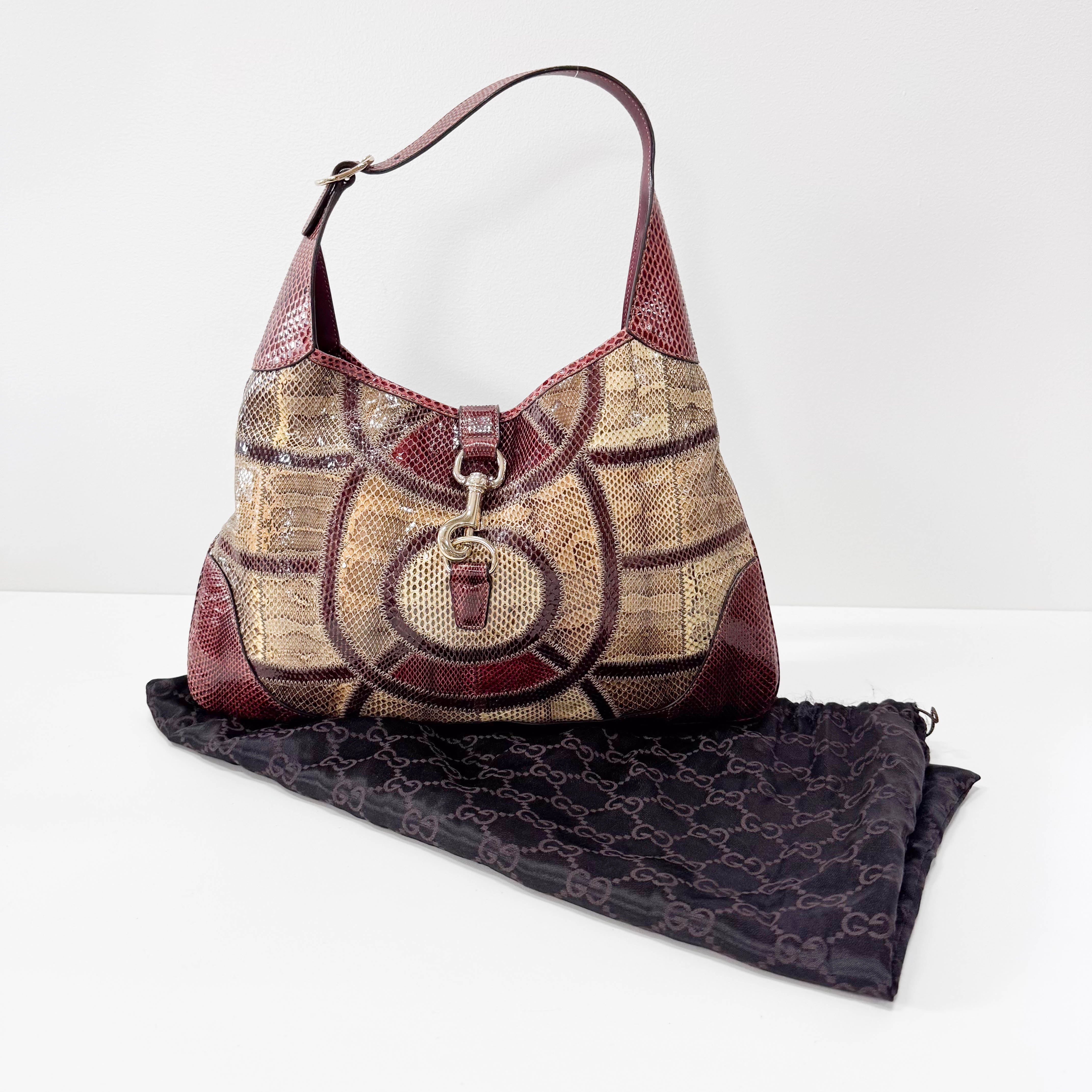 Jackie Horsebit Leather Shoulder Bag