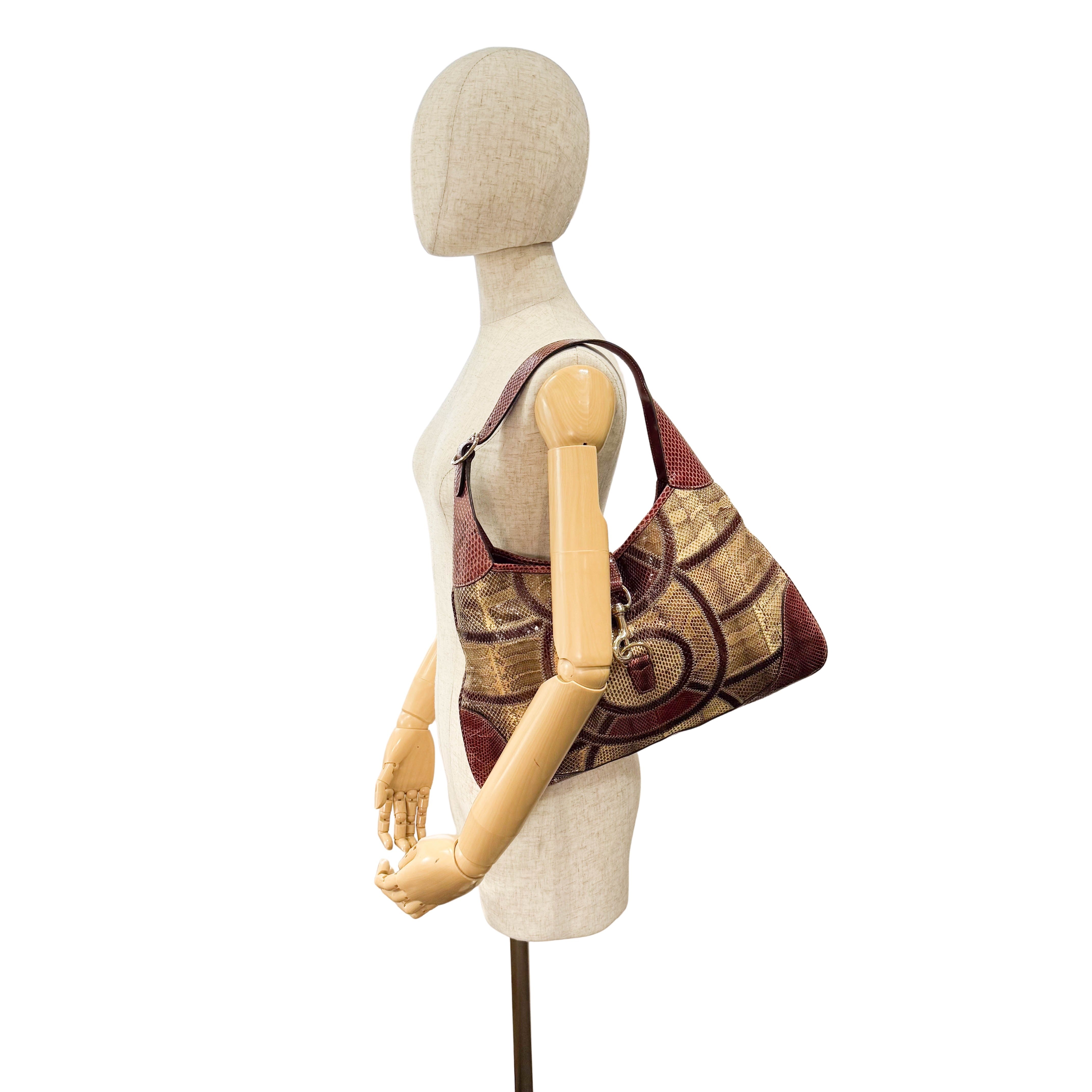 Jackie Horsebit Leather Shoulder Bag