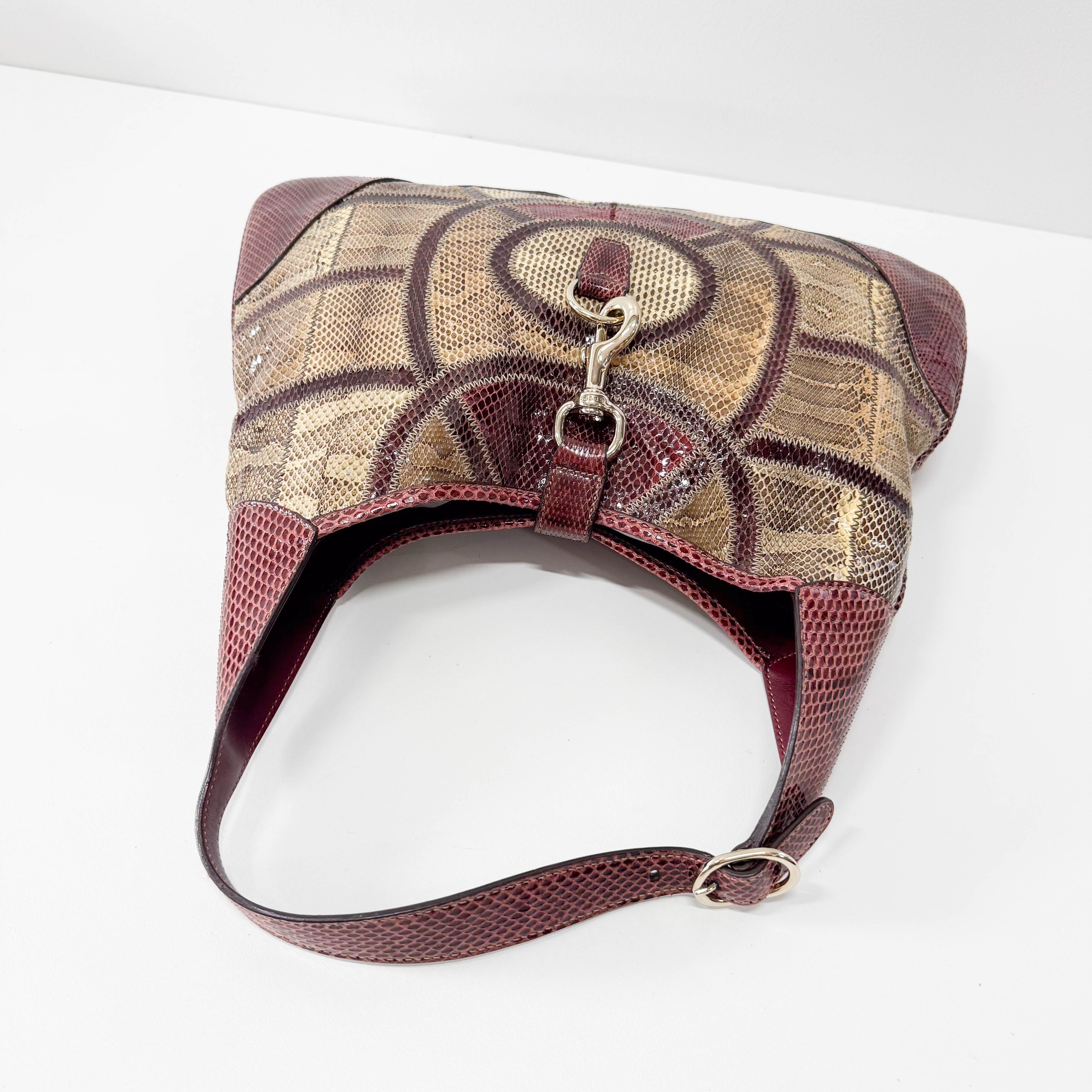 Jackie Horsebit Leather Shoulder Bag