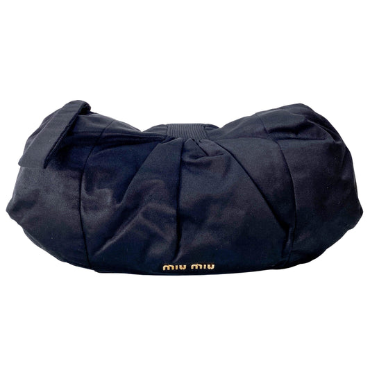 Archive Black Satin Clutch Bag