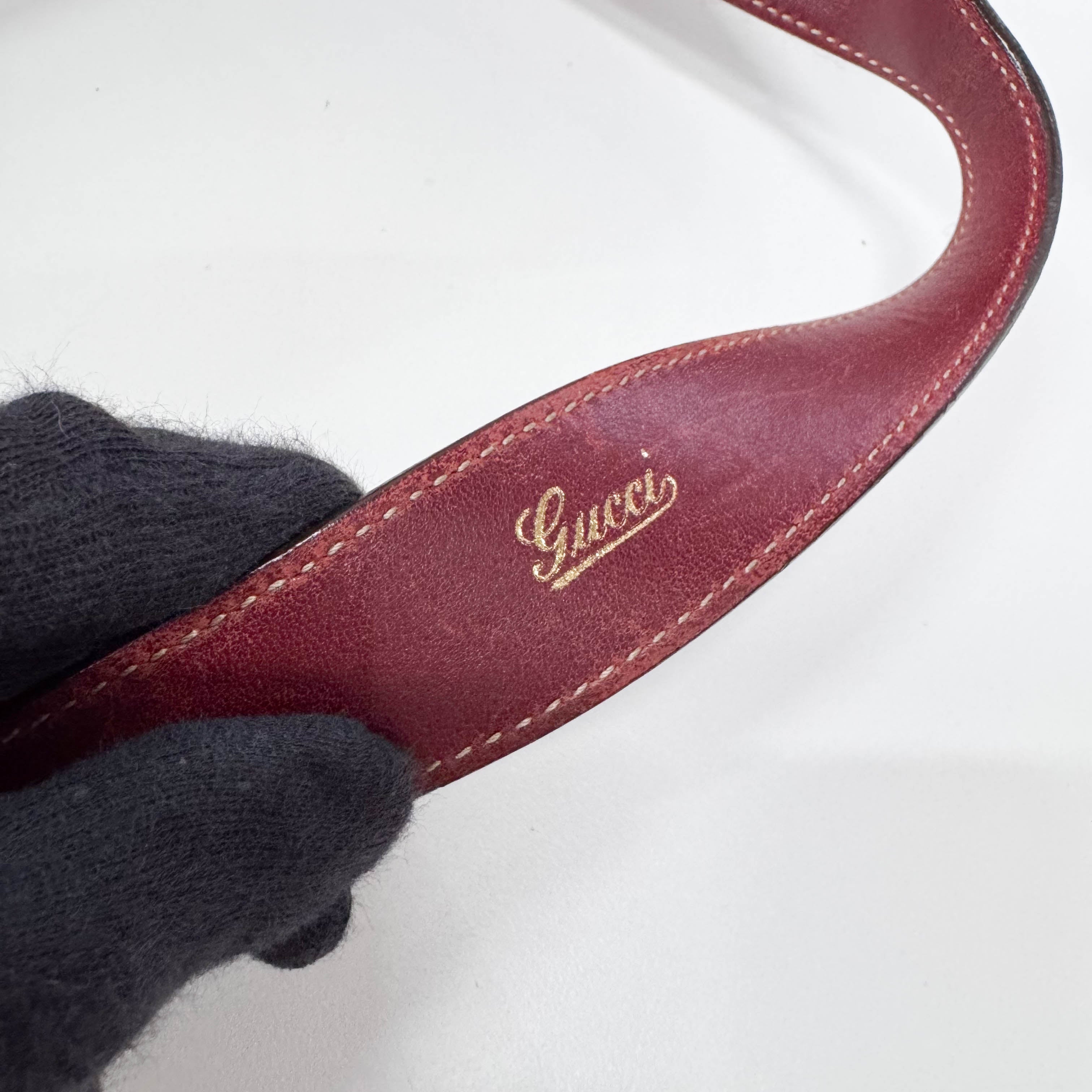 Jackie Horsebit Leather Shoulder Bag