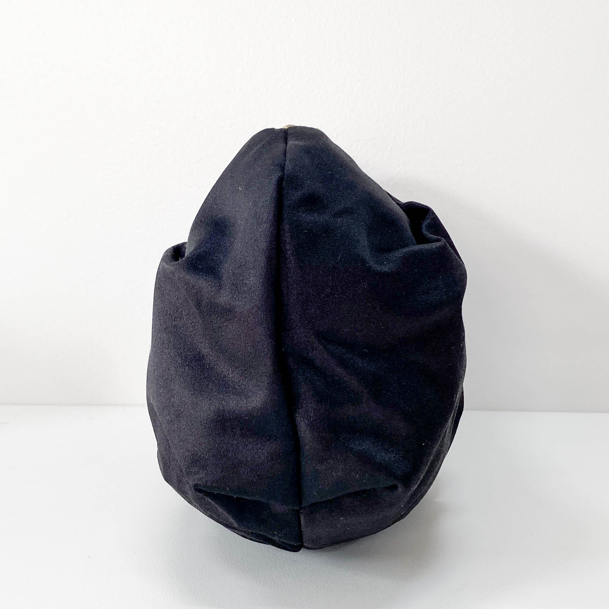 Archive Black Satin Clutch Bag