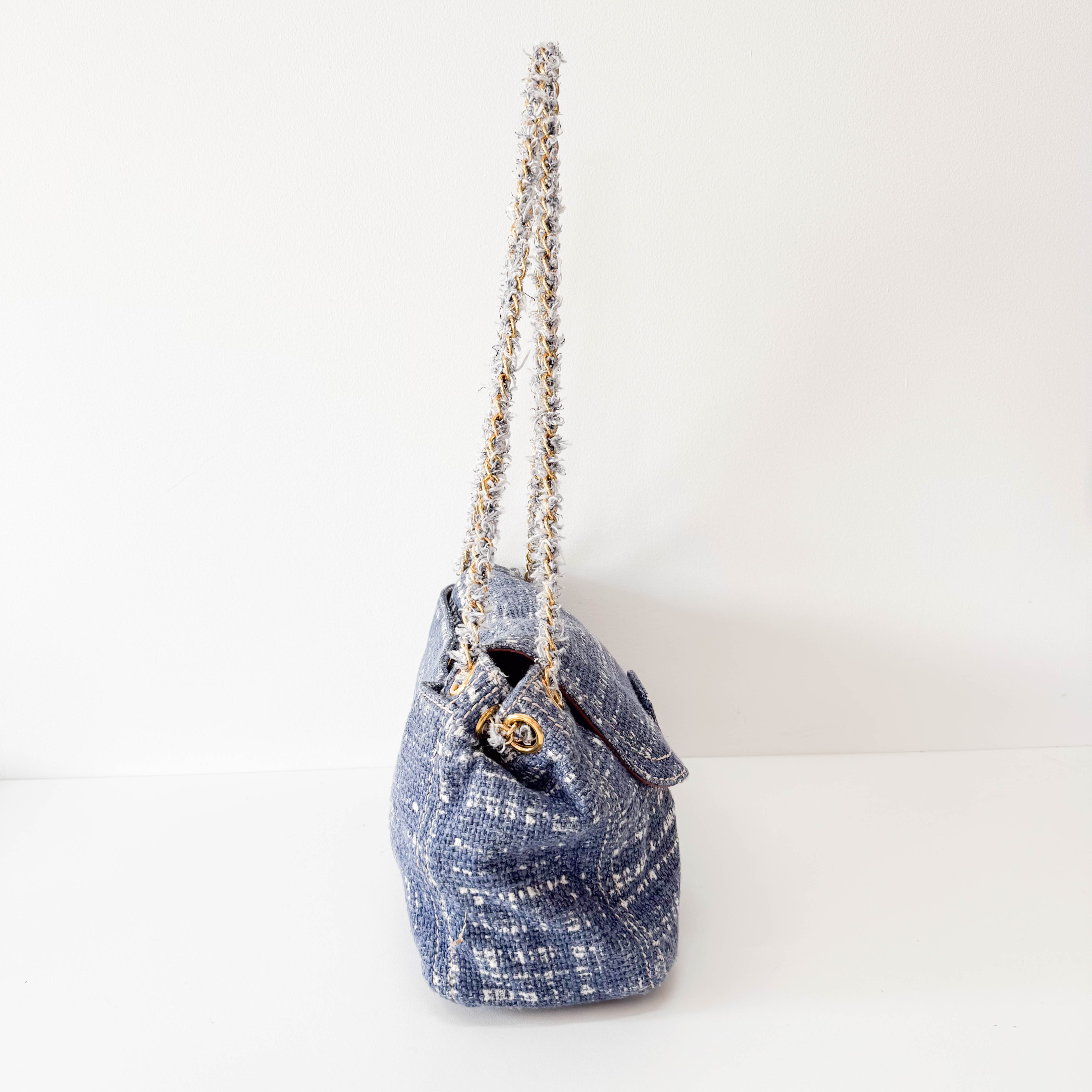 Blue Cotton Shoulder Bag