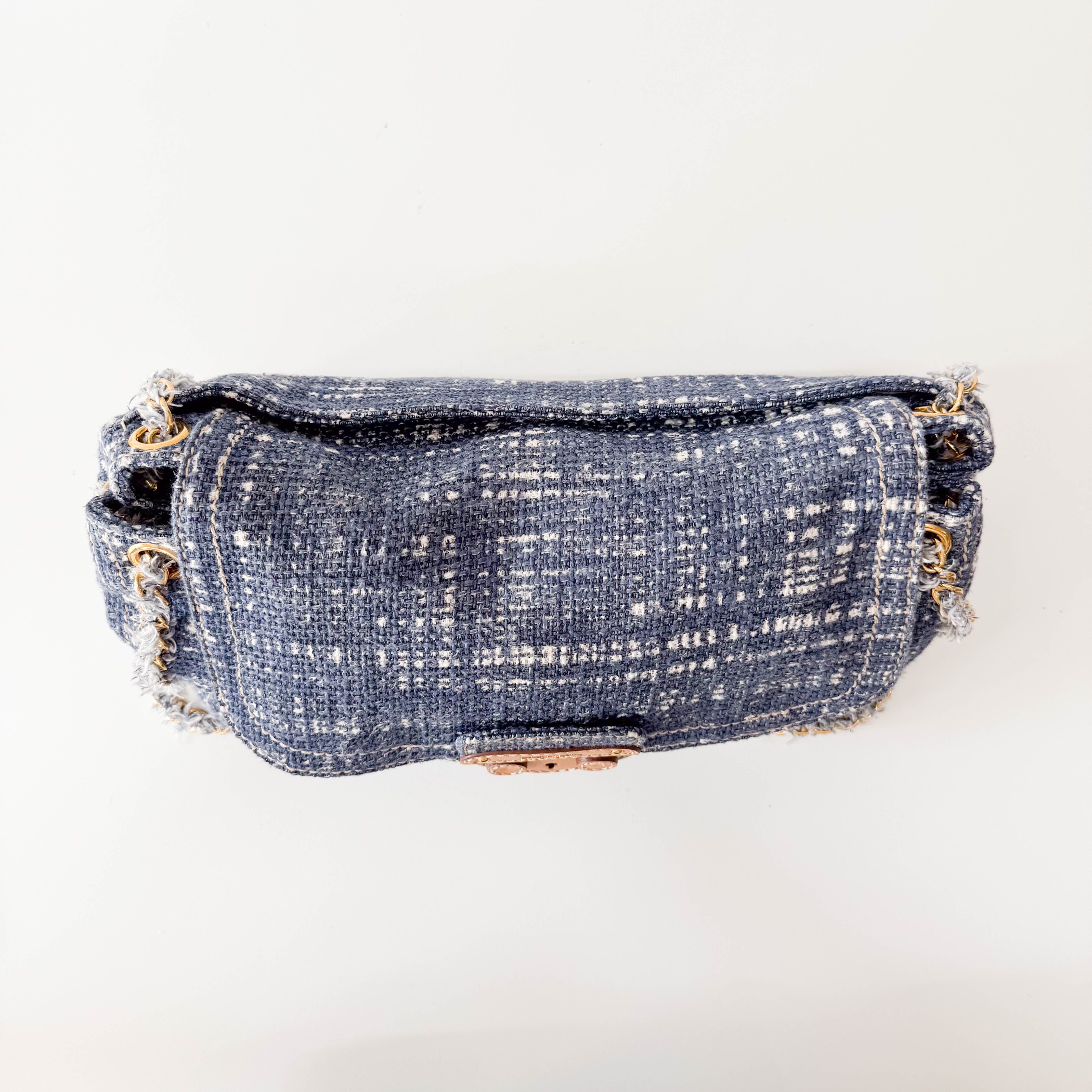 Blue Cotton Shoulder Bag