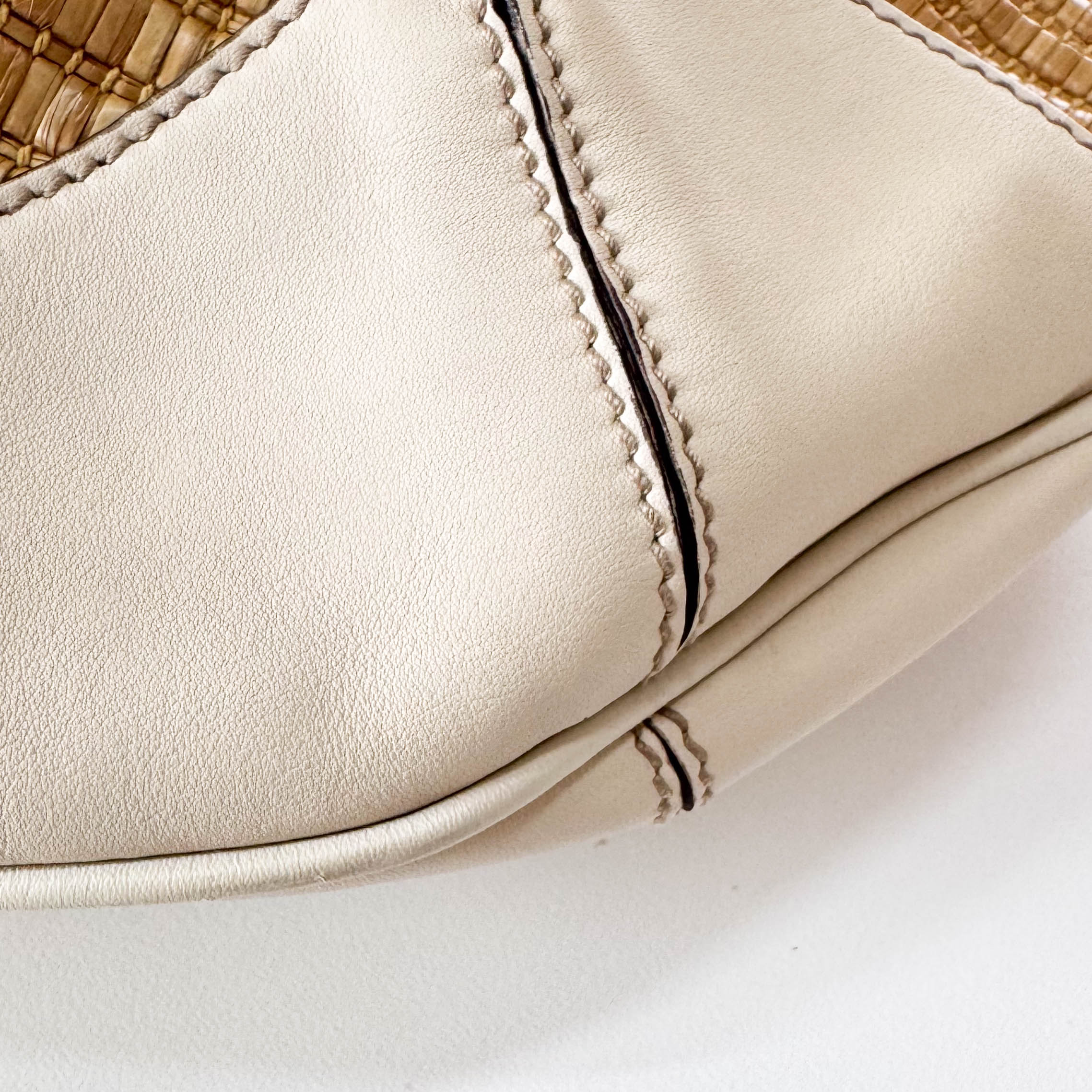 Bamboo Peggy Raffia Hobo Bag