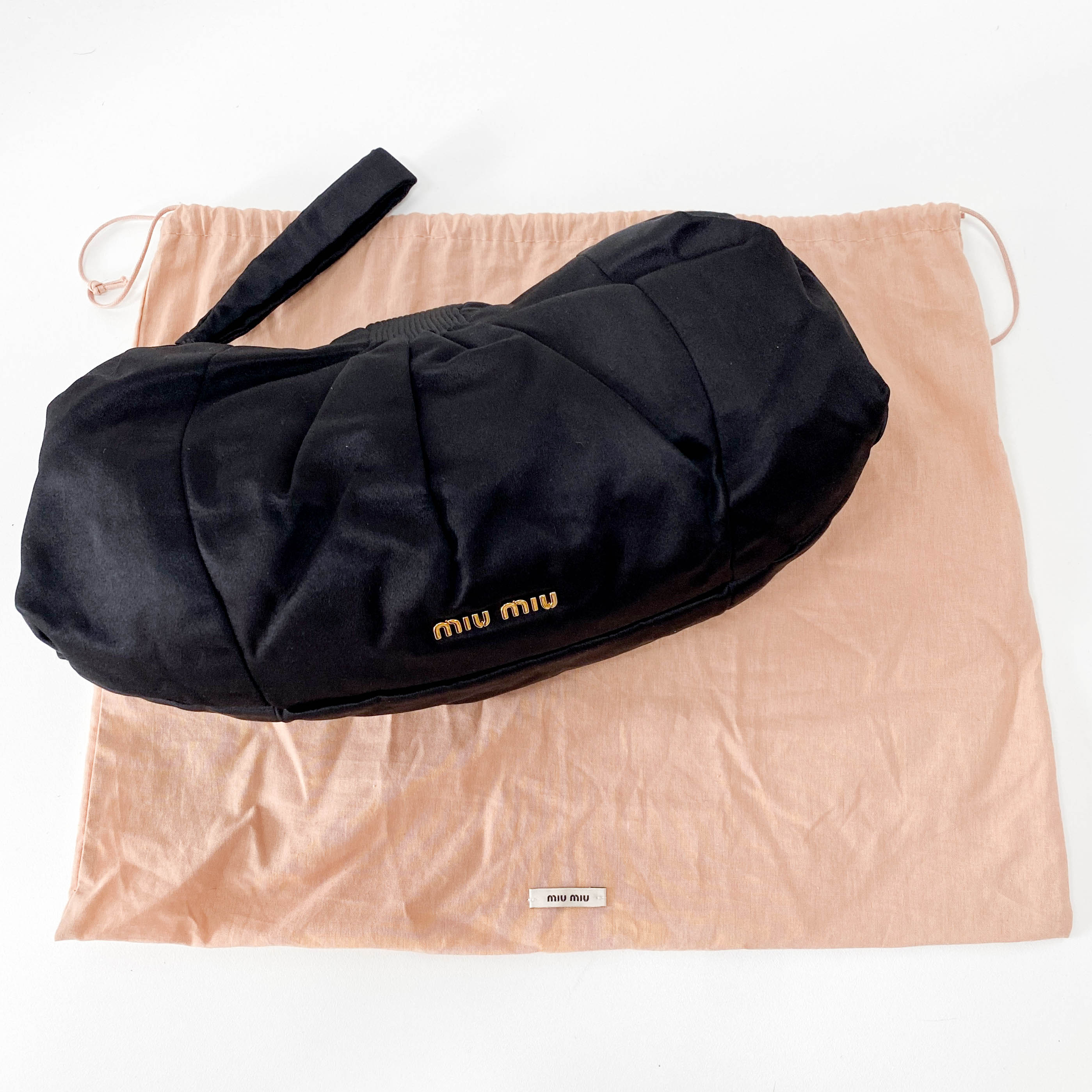 Archive Black Satin Clutch Bag