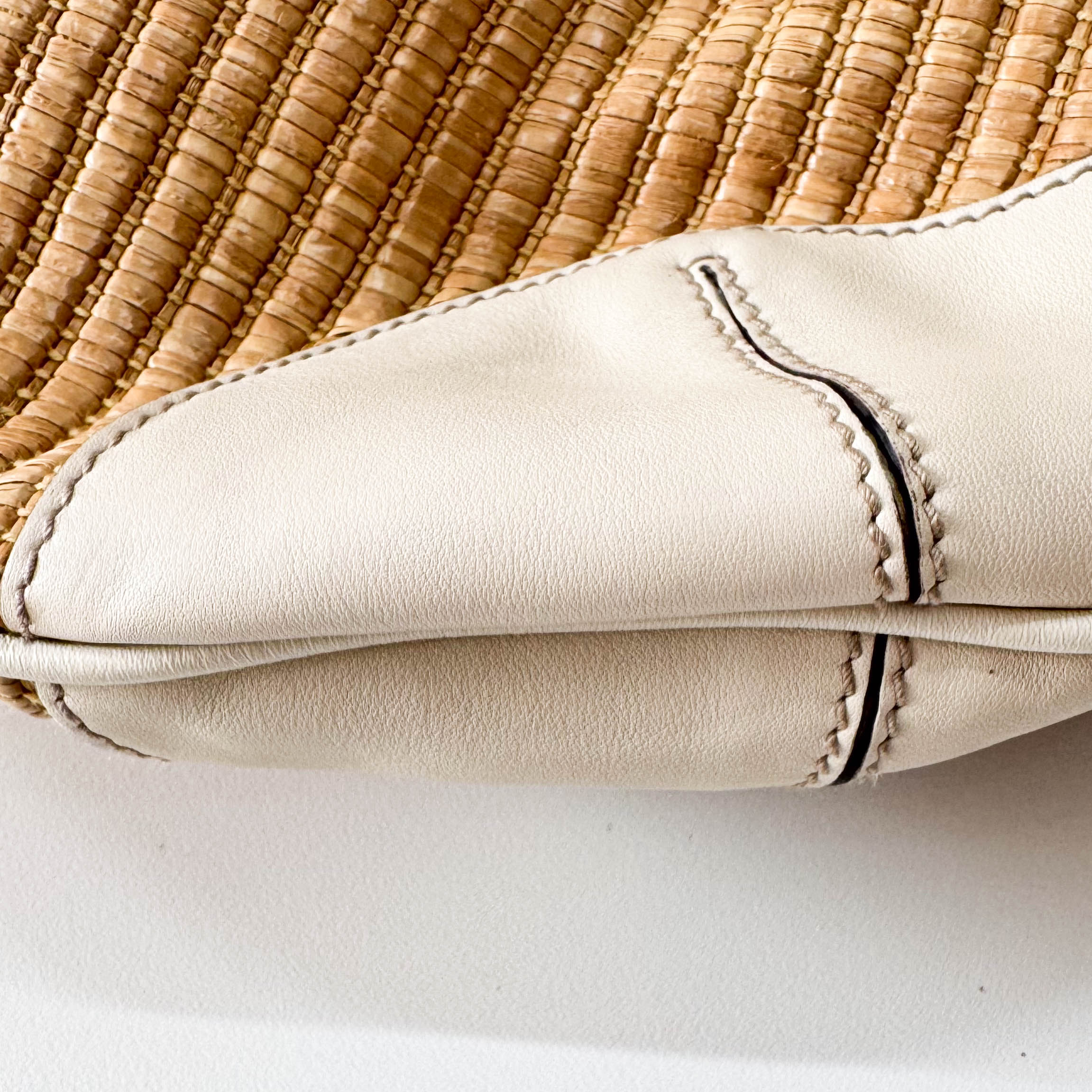 Bamboo Peggy Raffia Hobo Bag