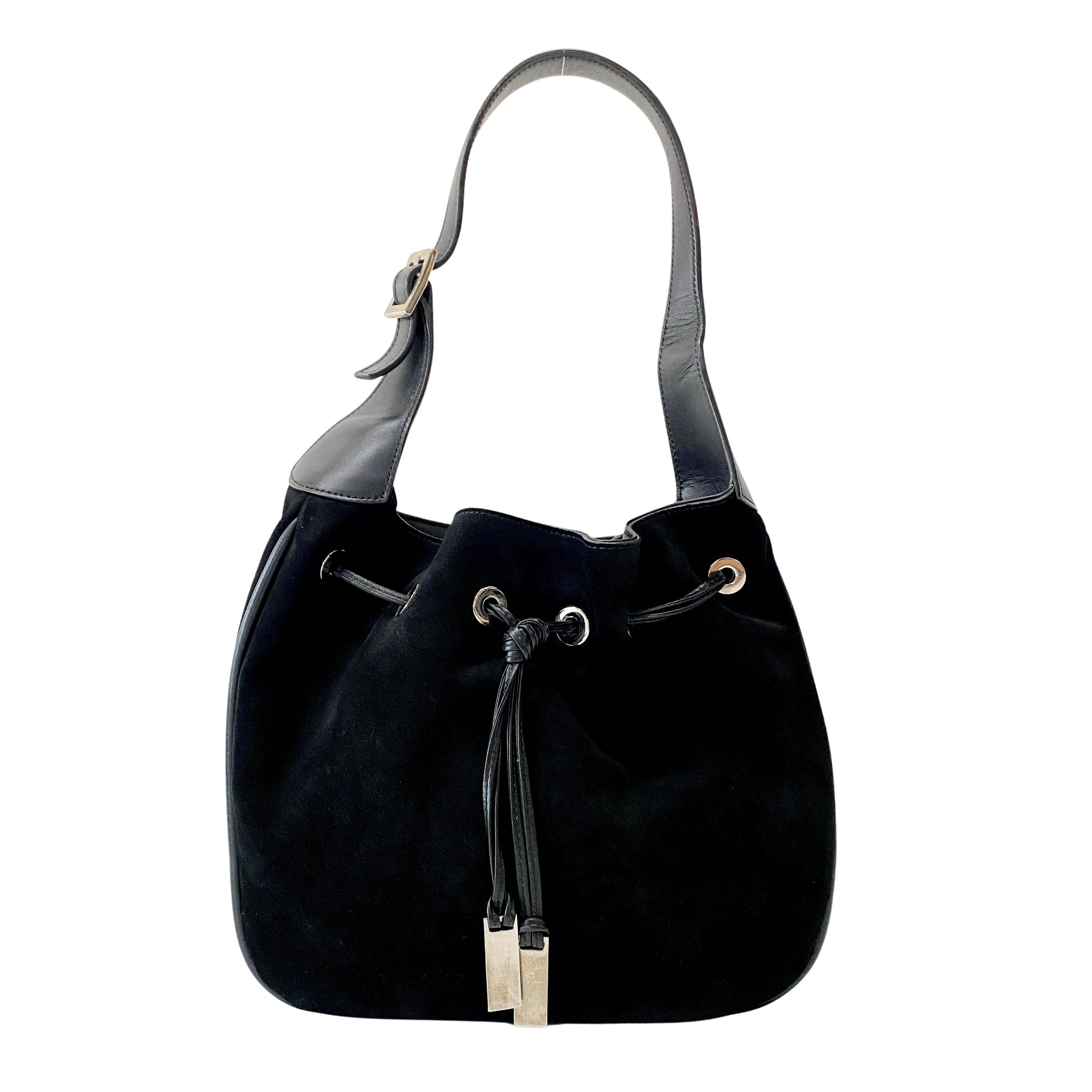 Black Suede Shoulder Bag
