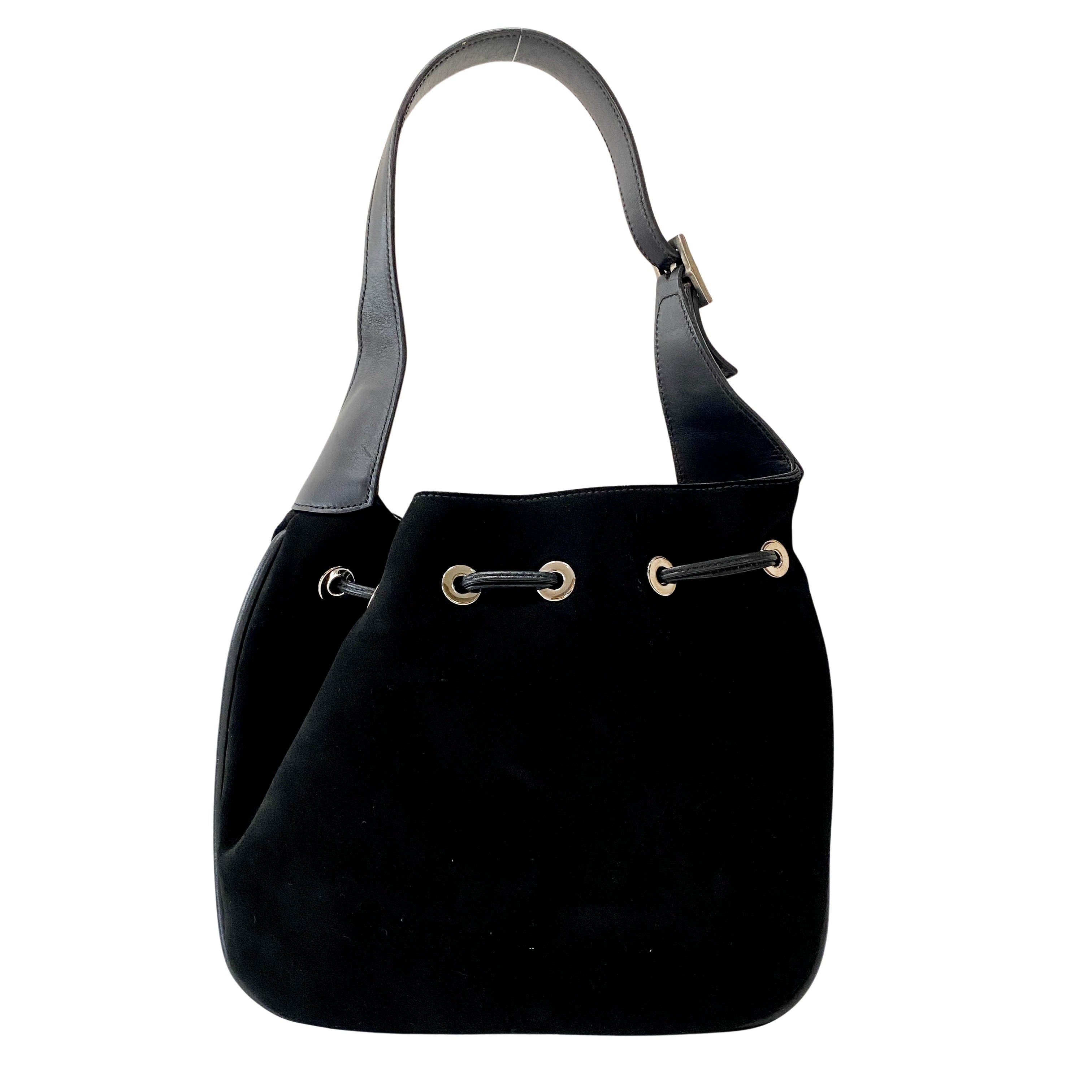 Black Suede Shoulder Bag