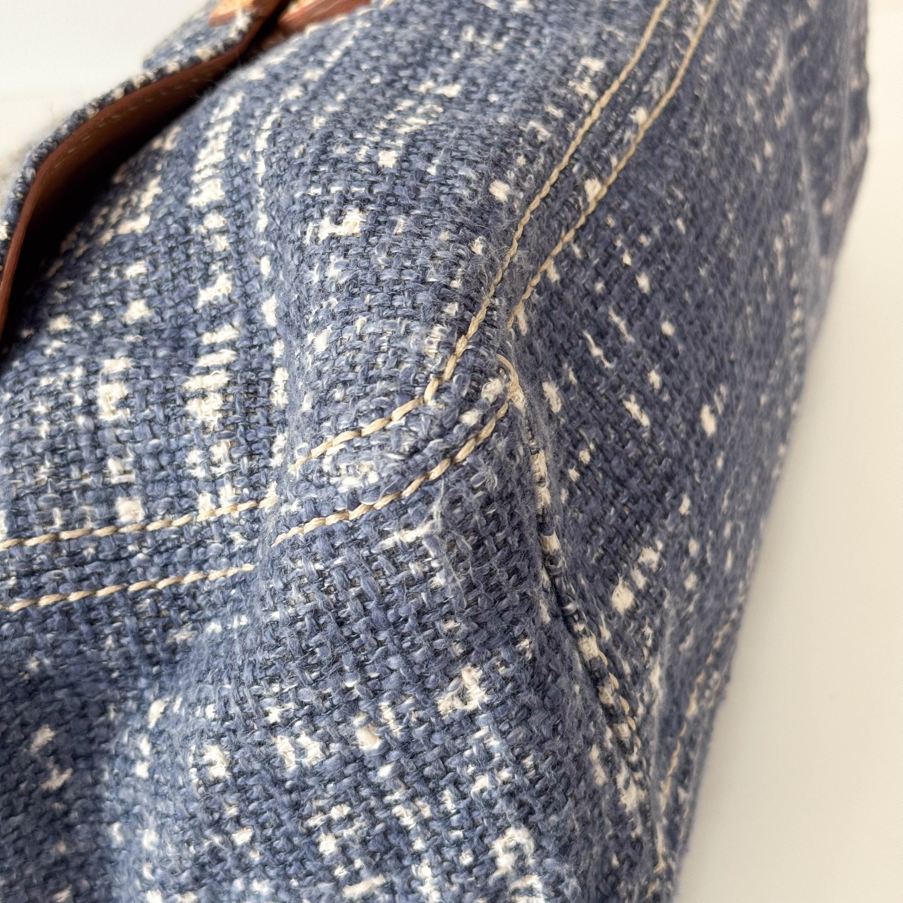 Blue Cotton Shoulder Bag