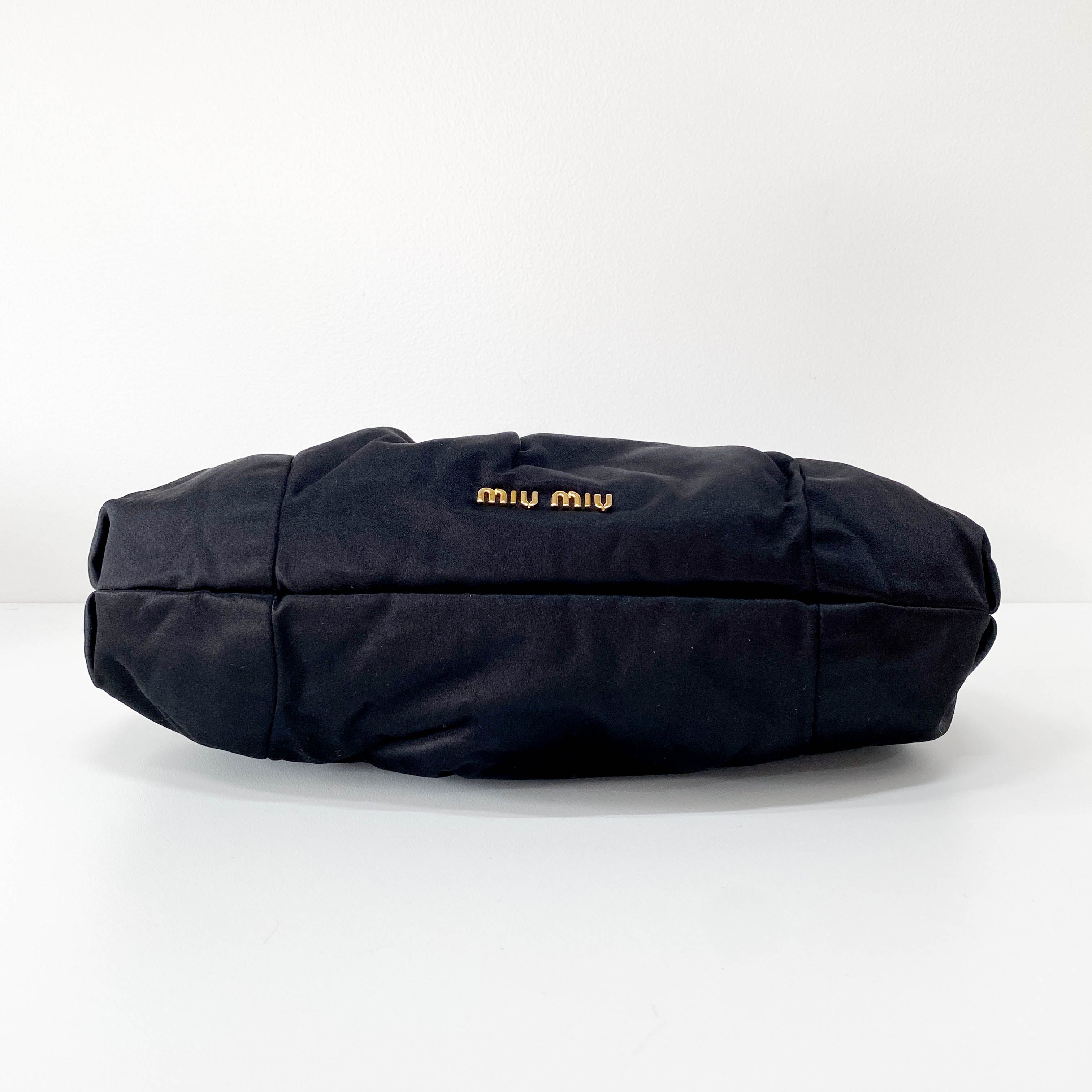 Archive Black Satin Clutch Bag