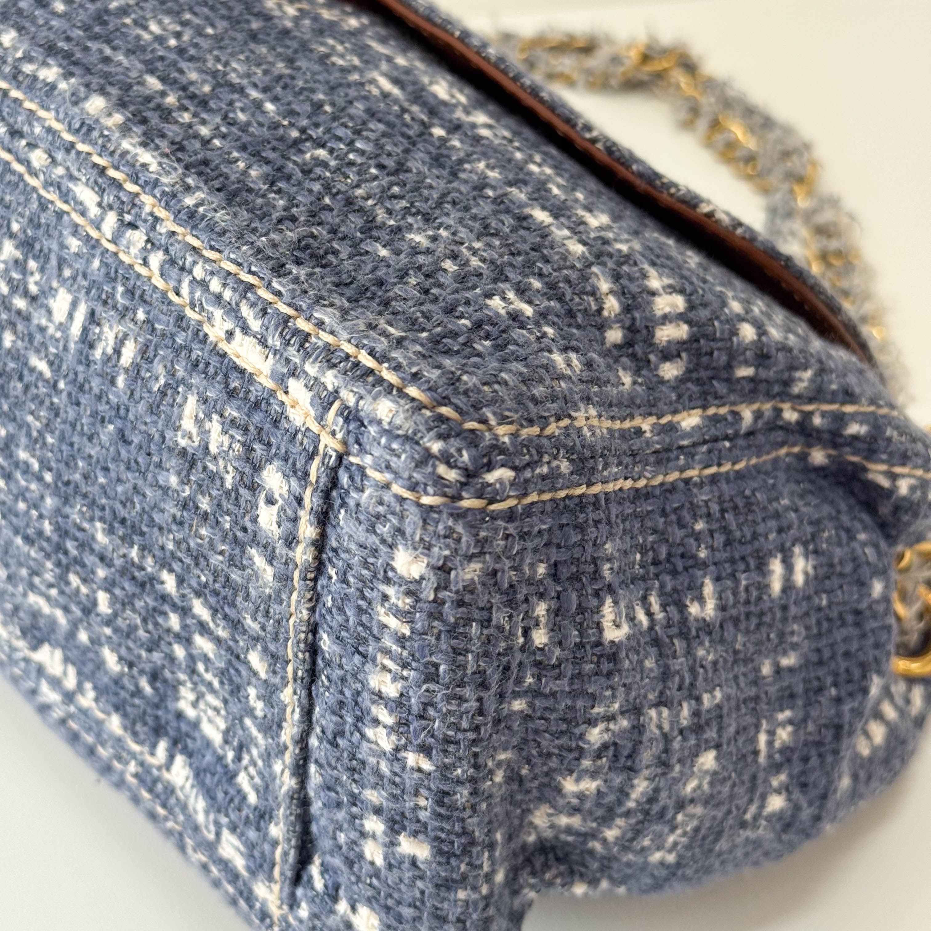 Blue Cotton Shoulder Bag