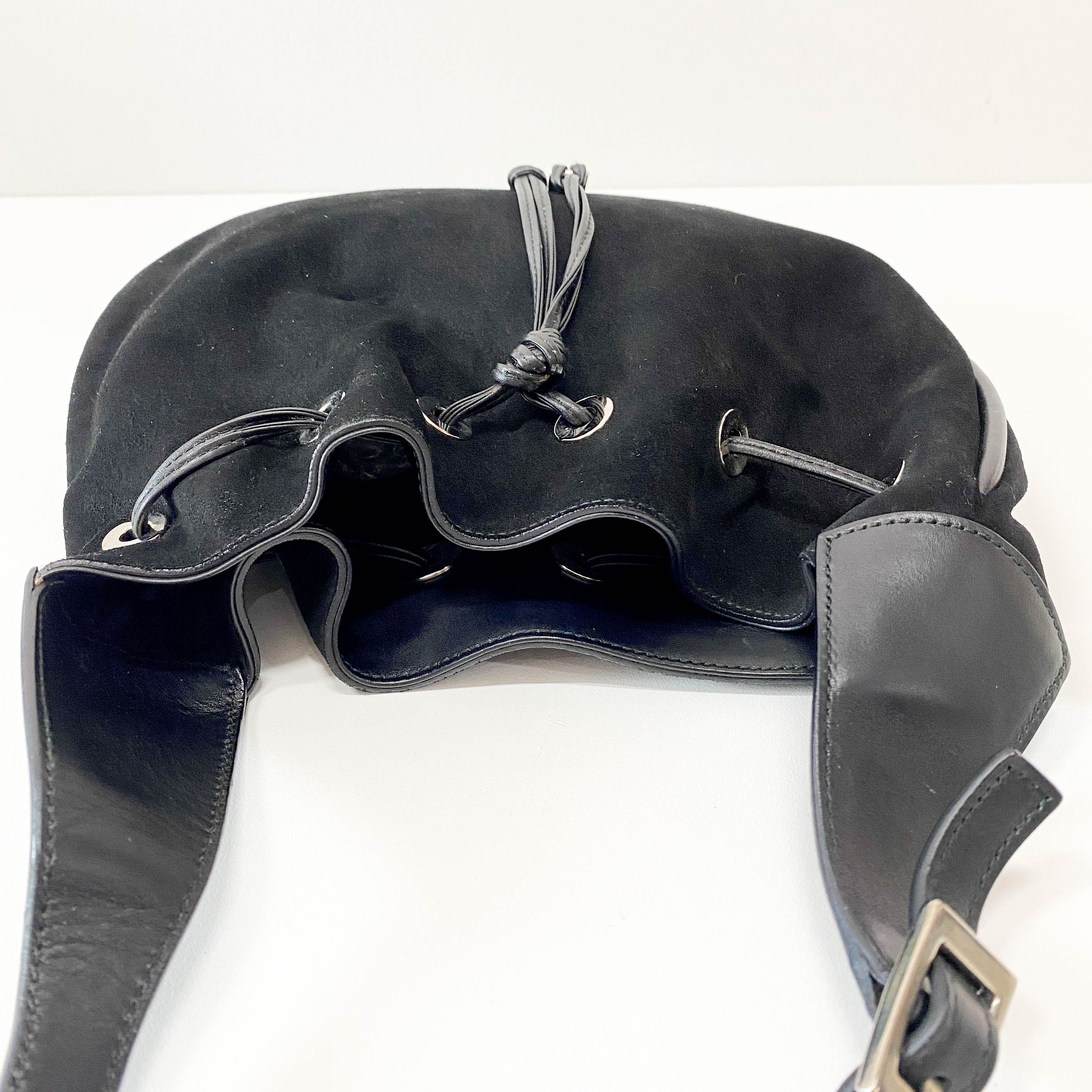 Black Suede Shoulder Bag