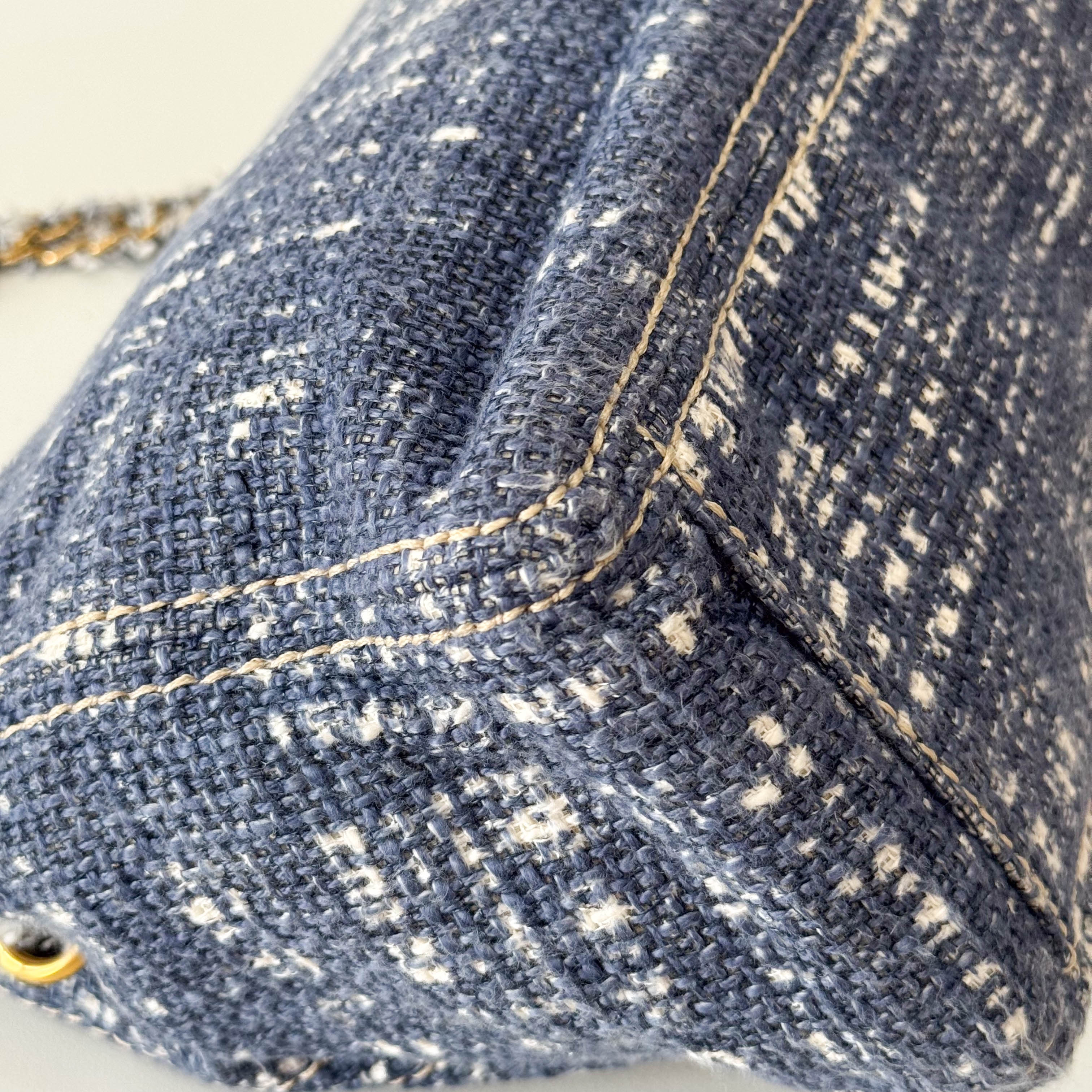 Blue Cotton Shoulder Bag