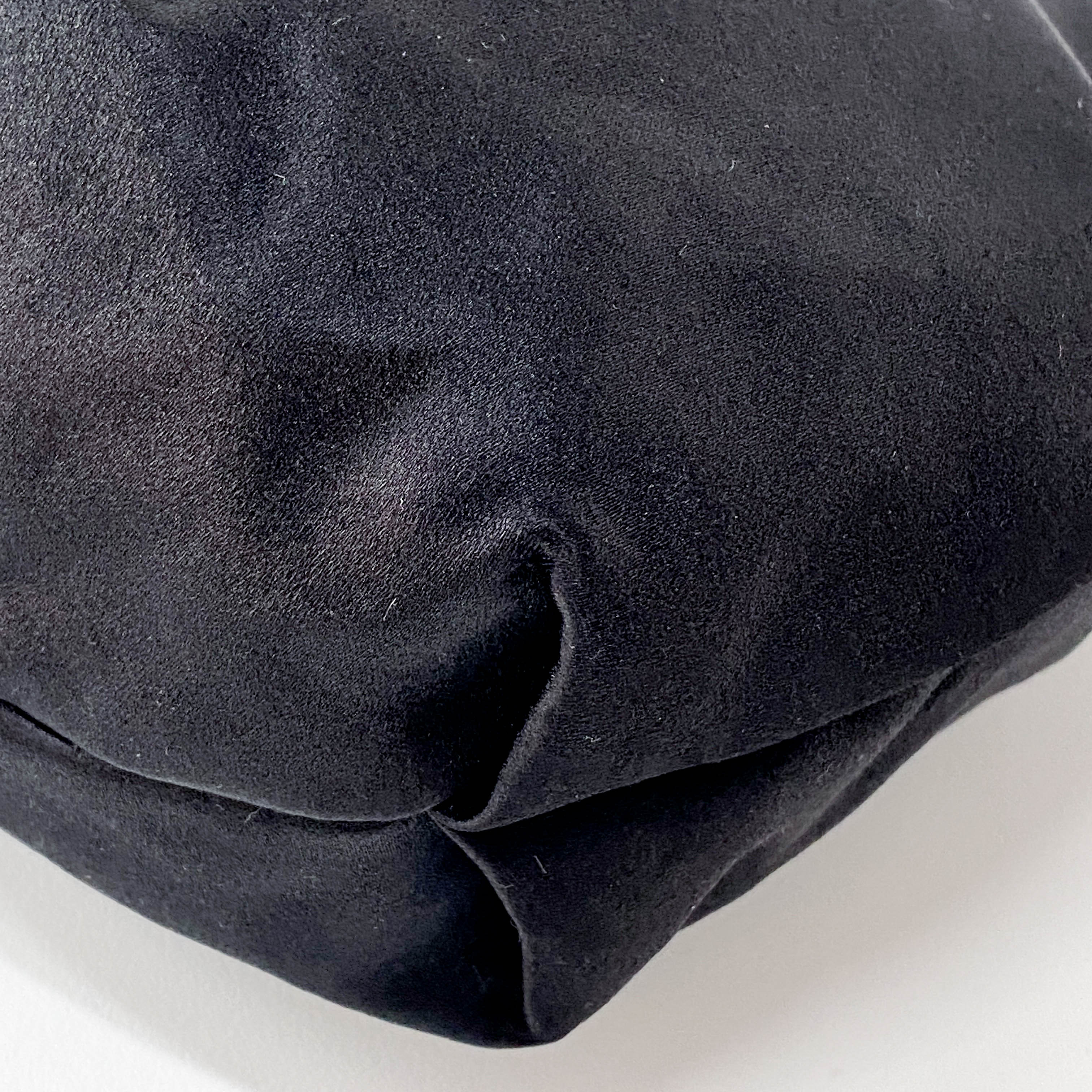 Archive Black Satin Clutch Bag