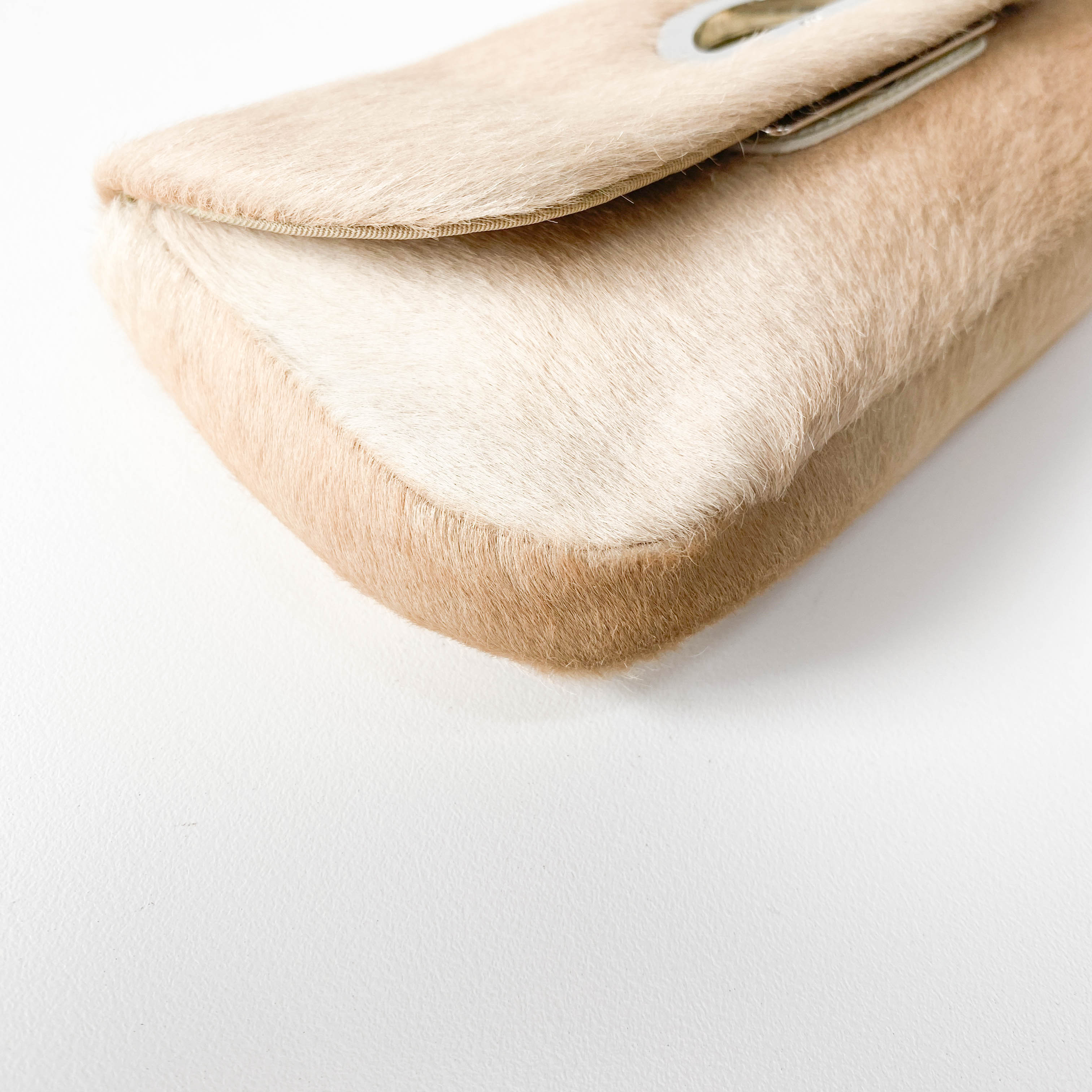 Pony Hair Beige Pouch