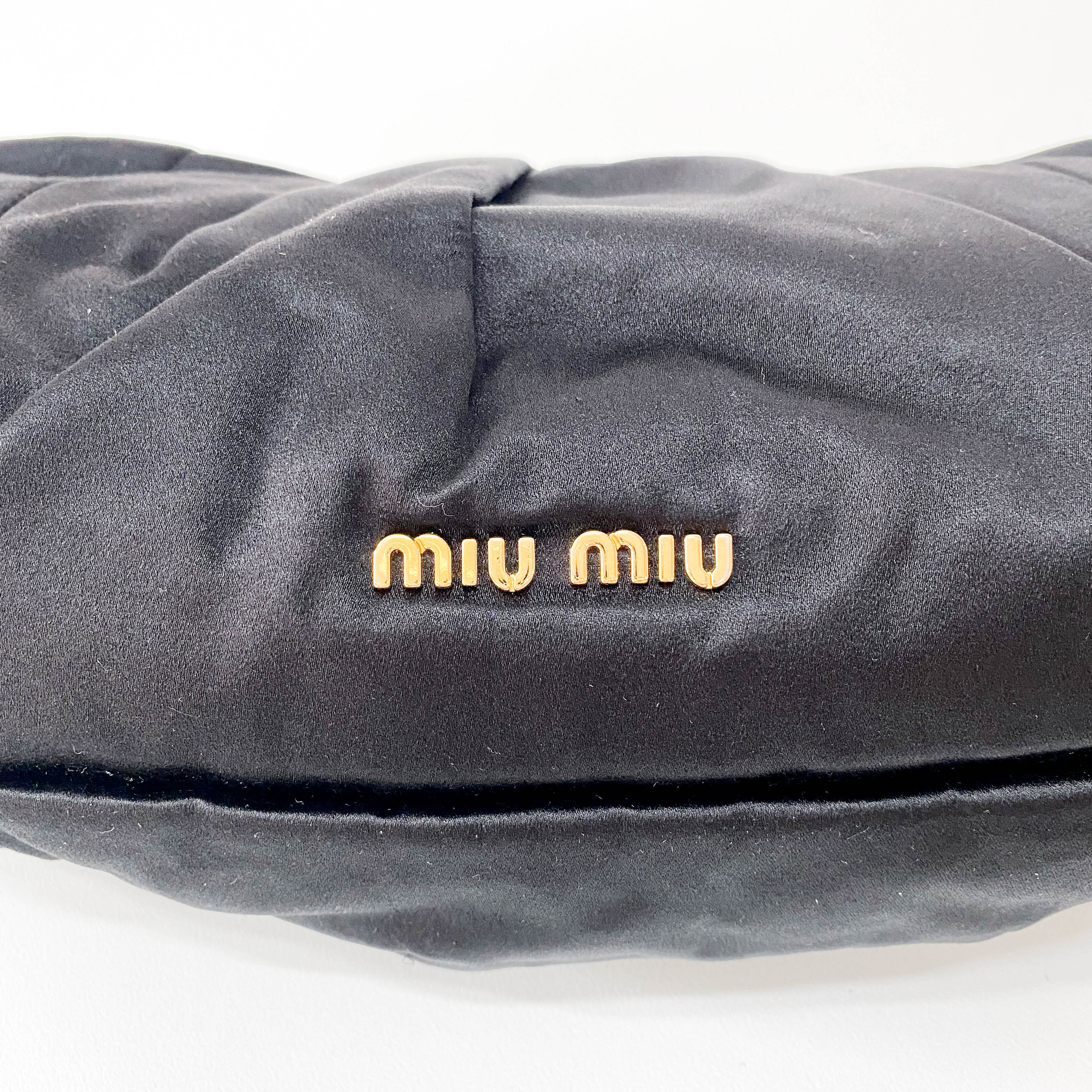 Archive Black Satin Clutch Bag