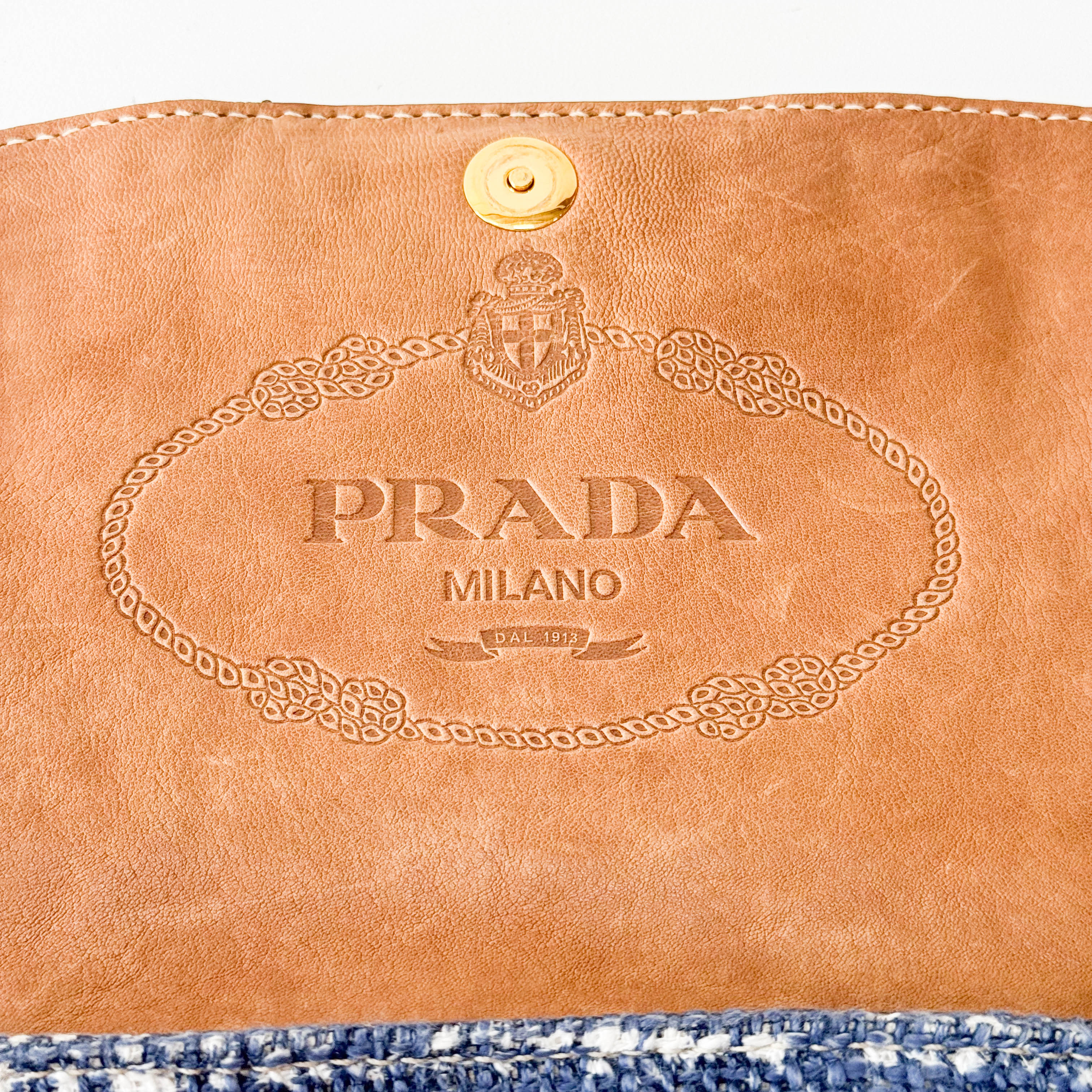 Blue Cotton Shoulder Bag