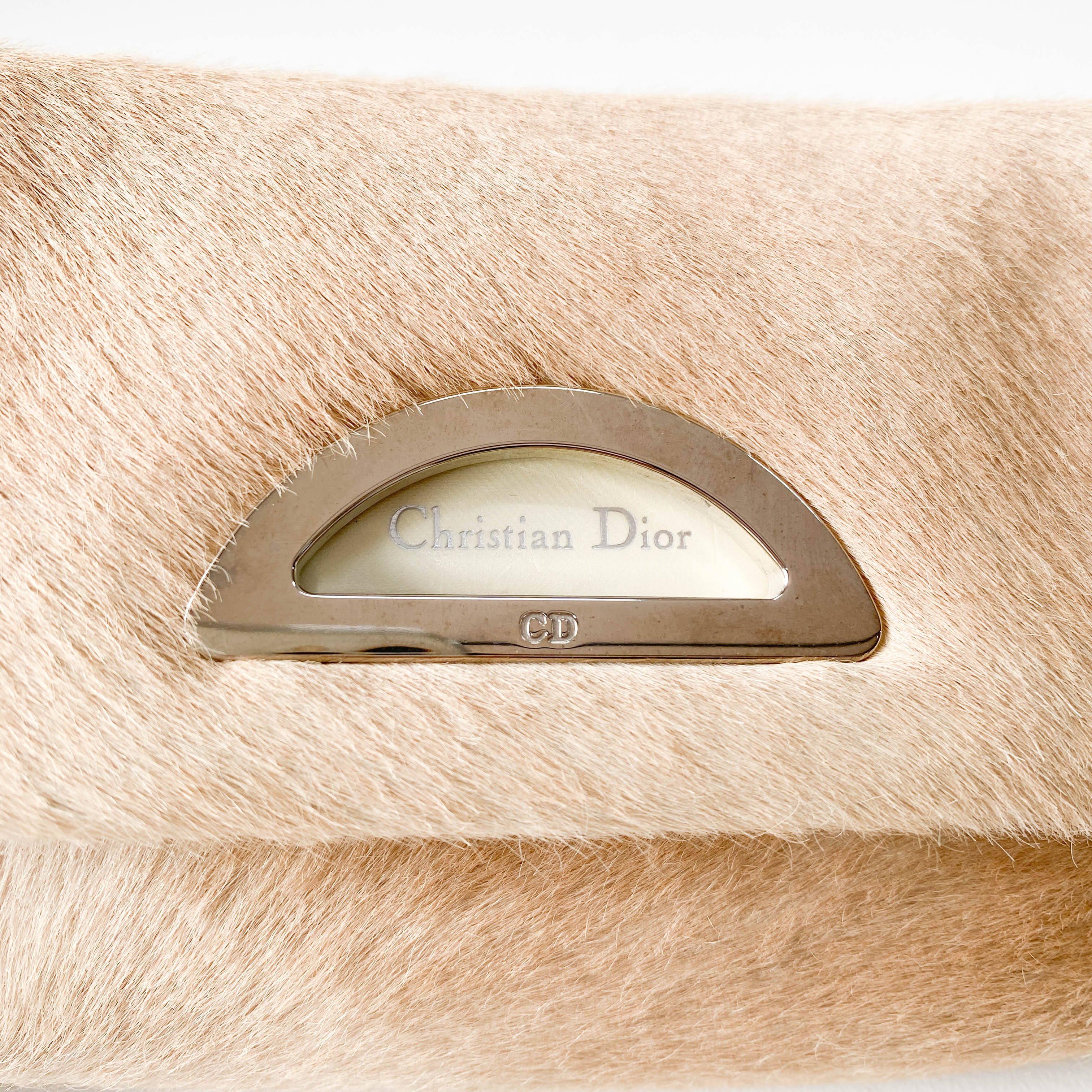 Pony Hair Beige Pouch