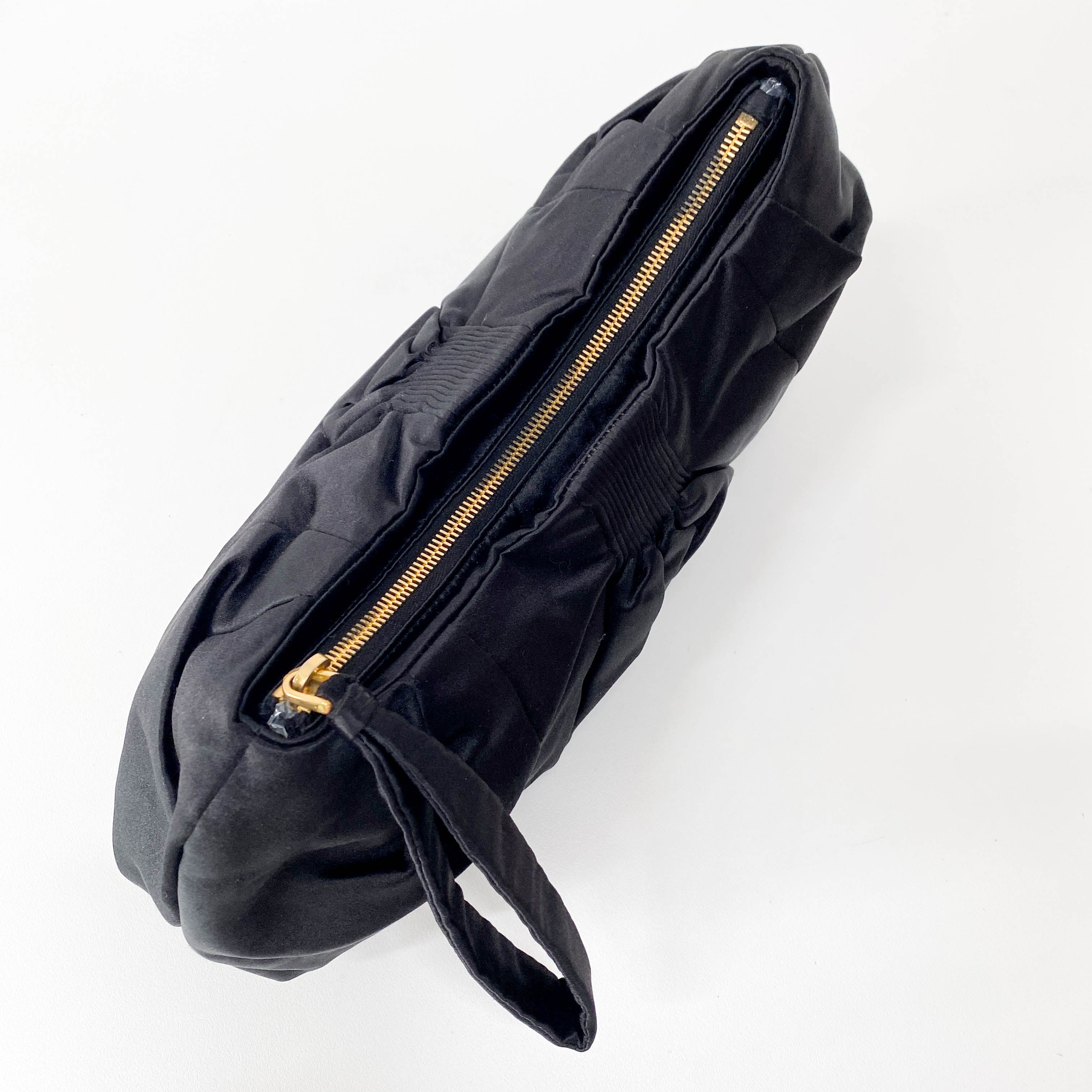 Archive Black Satin Clutch Bag