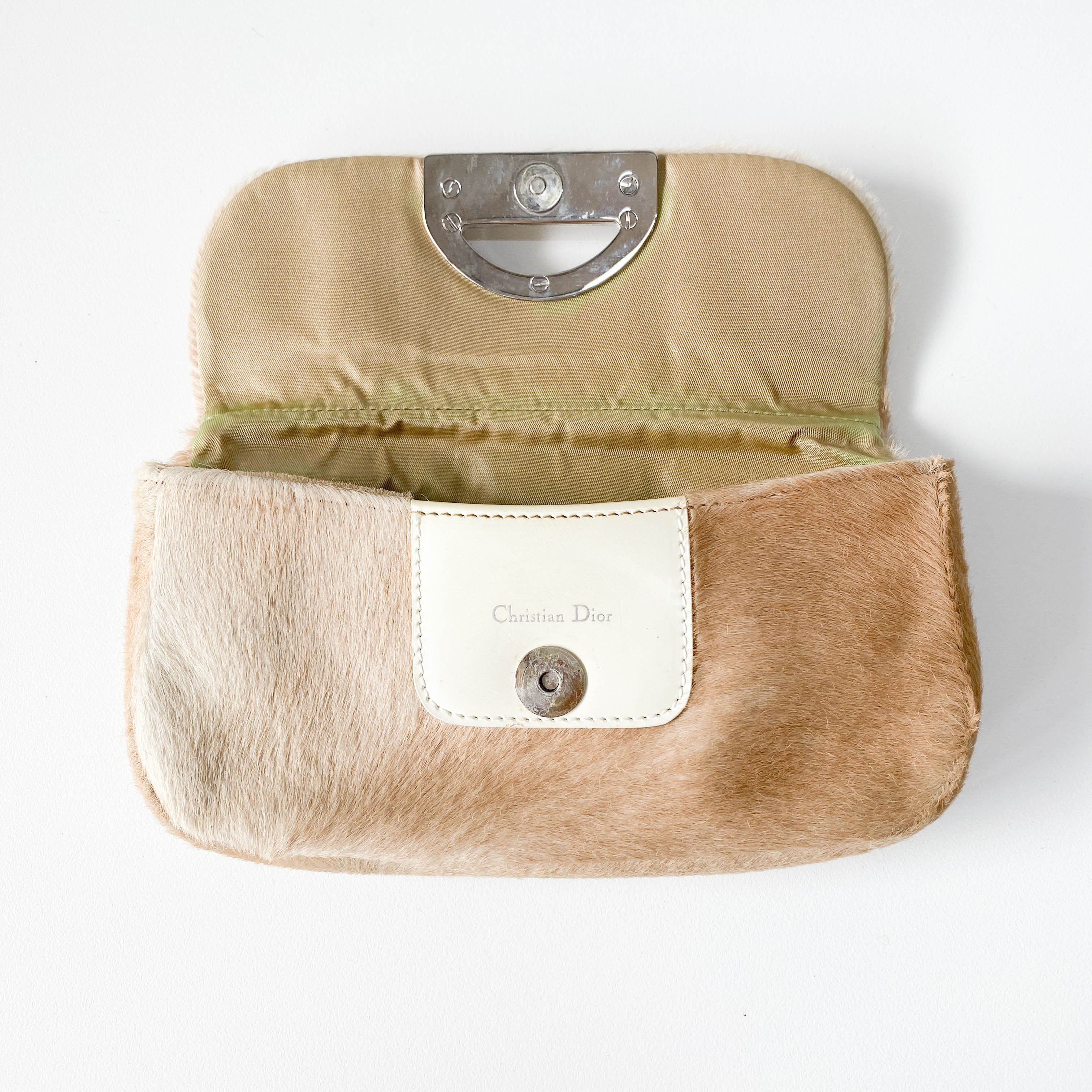 Pony Hair Beige Pouch