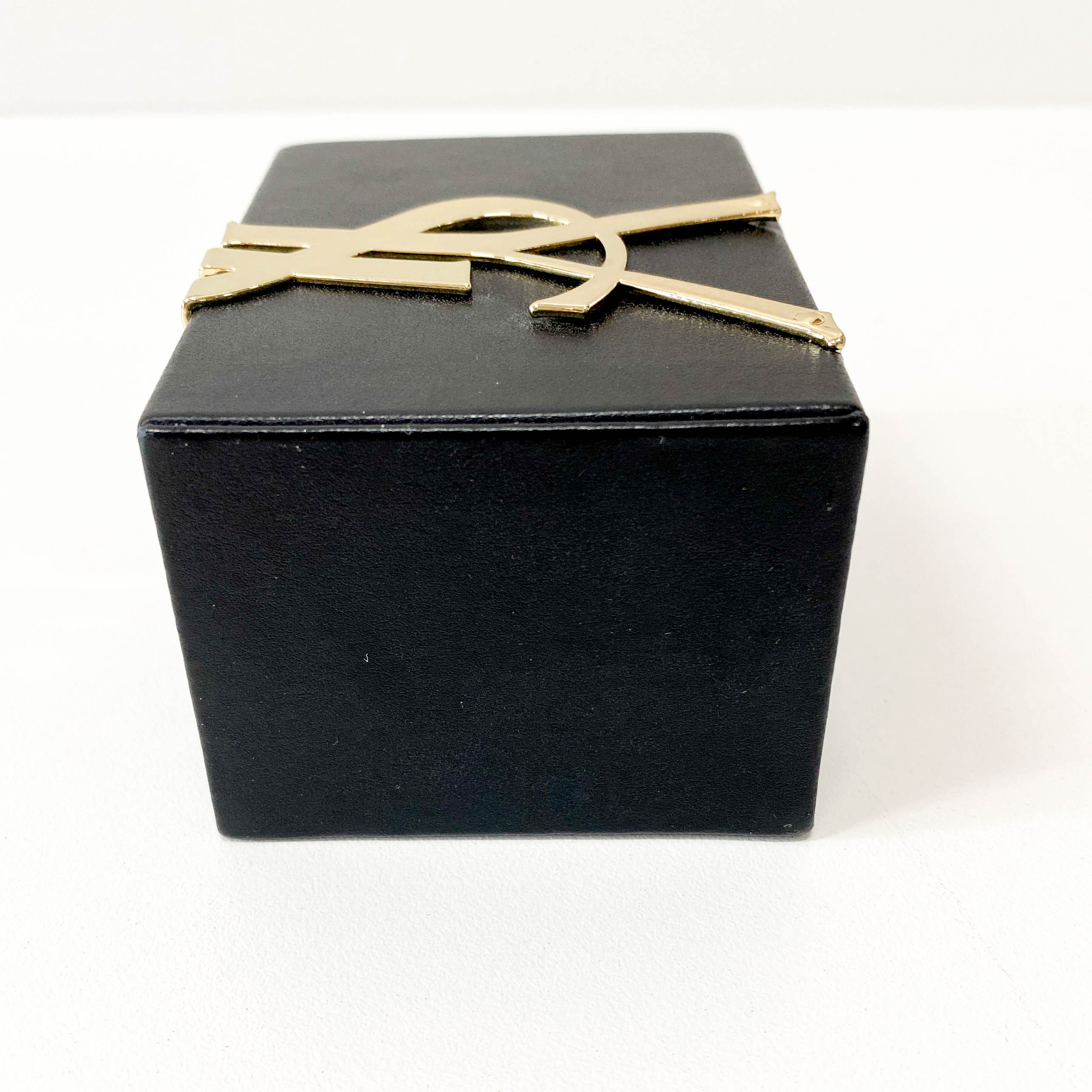 Beauté Mini Black Leather Vanity Case with Chain