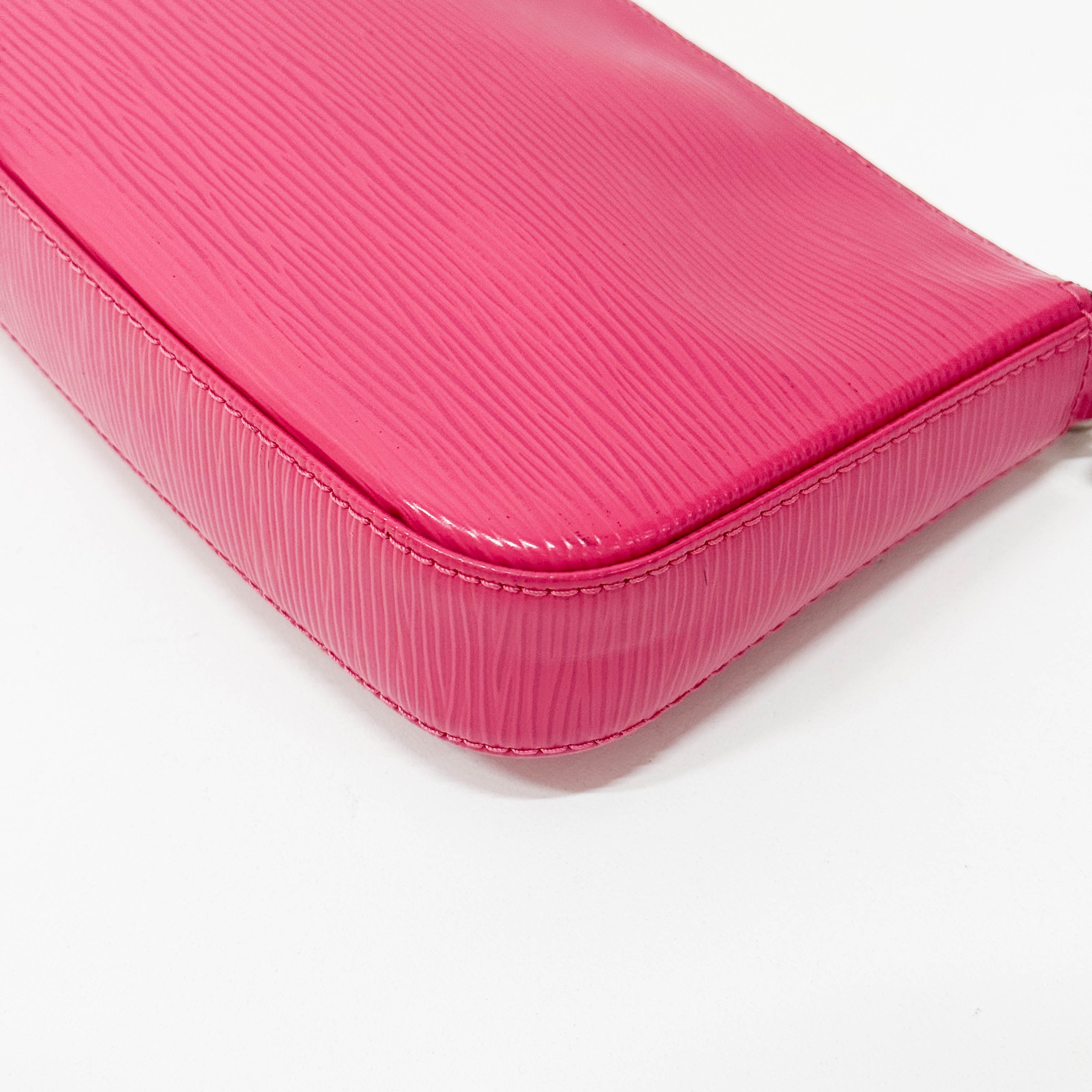 Epi Pink Grain Calfskin Leather Pochette Accessoire