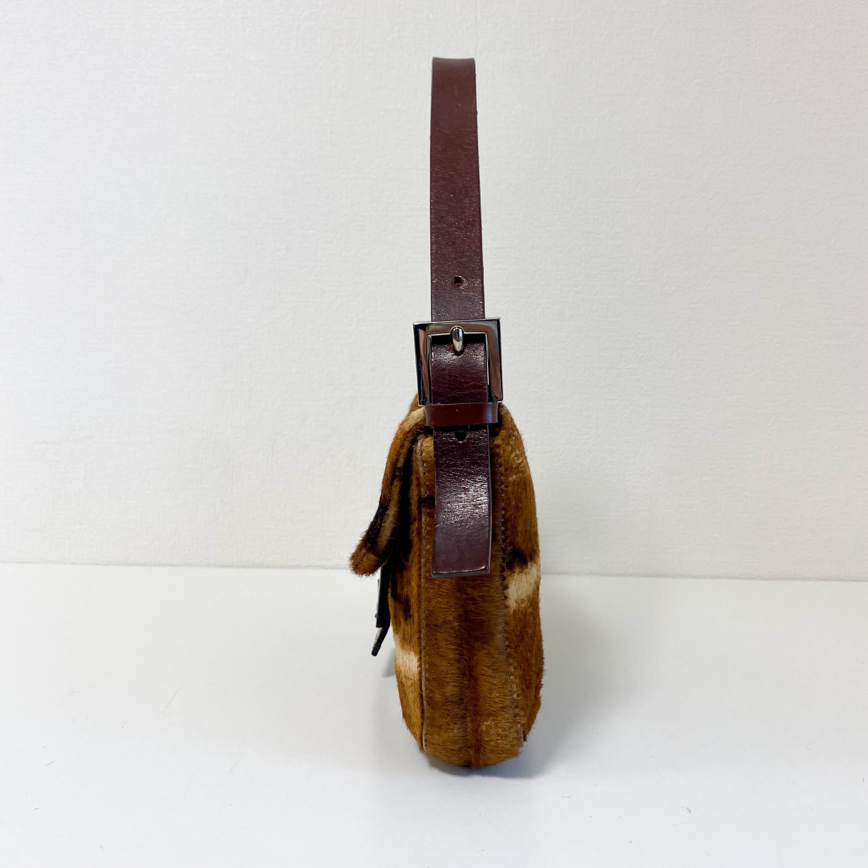 Baguette Brown Pony Hair Shoulder Bag