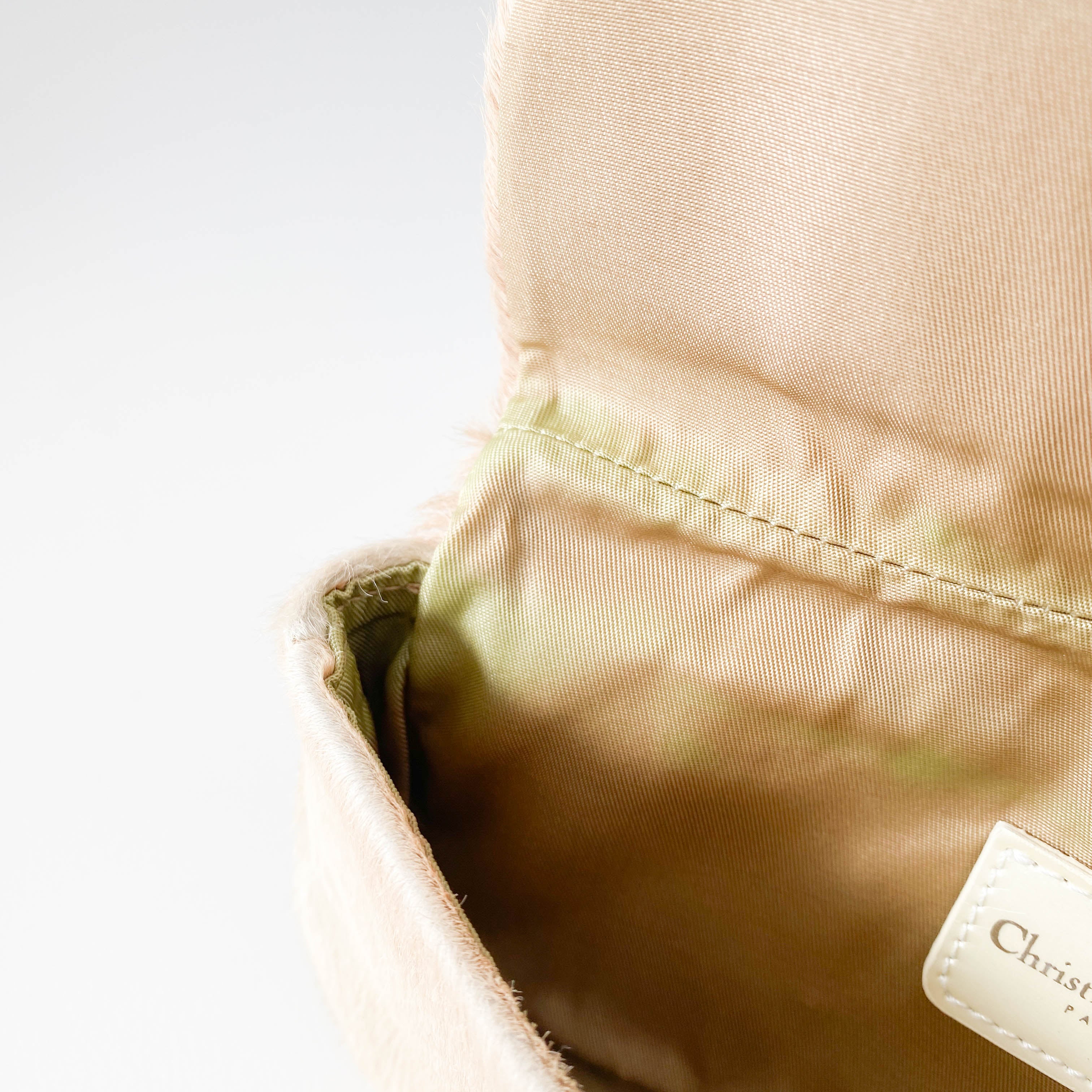 Pony Hair Beige Pouch