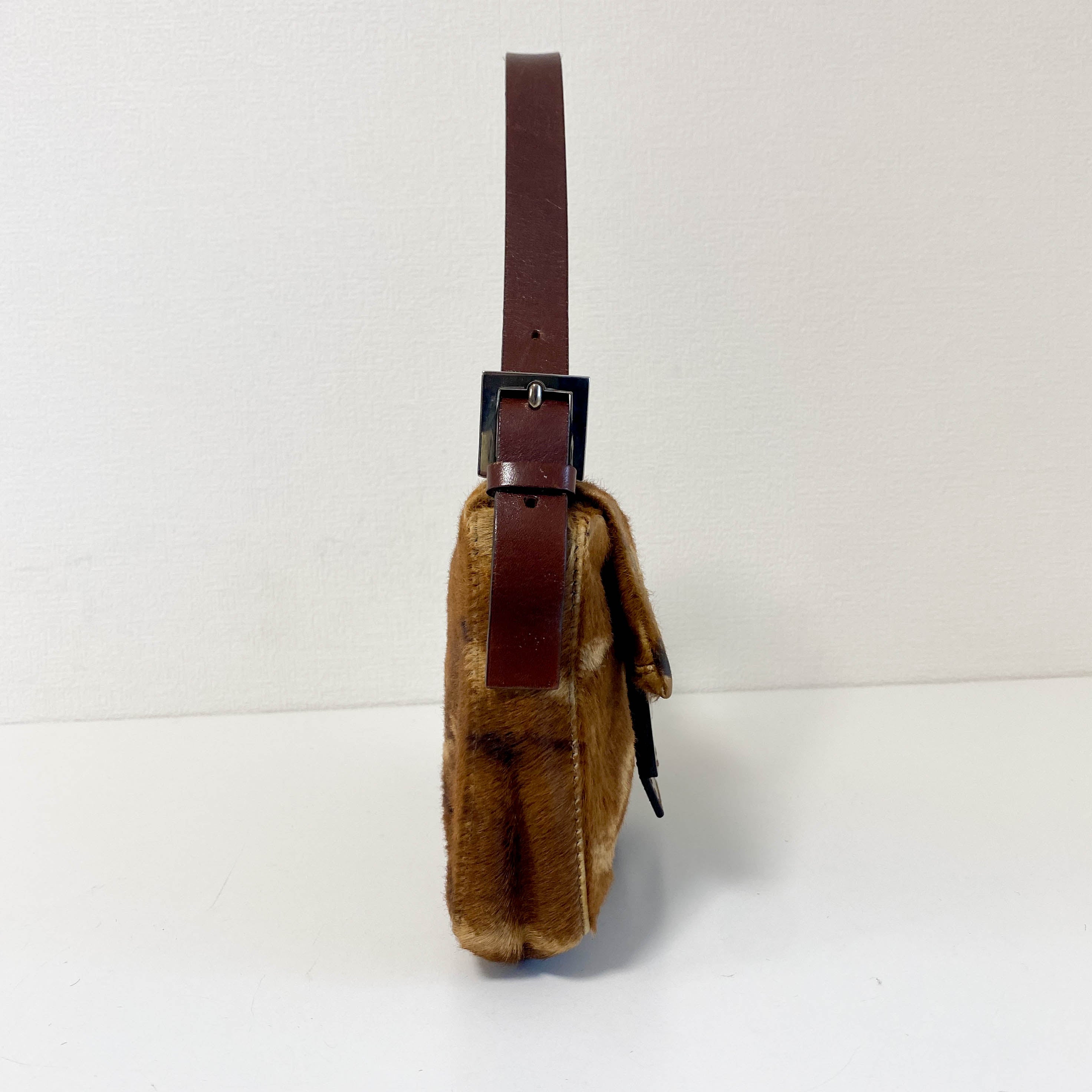 Baguette Brown Pony Hair Shoulder Bag