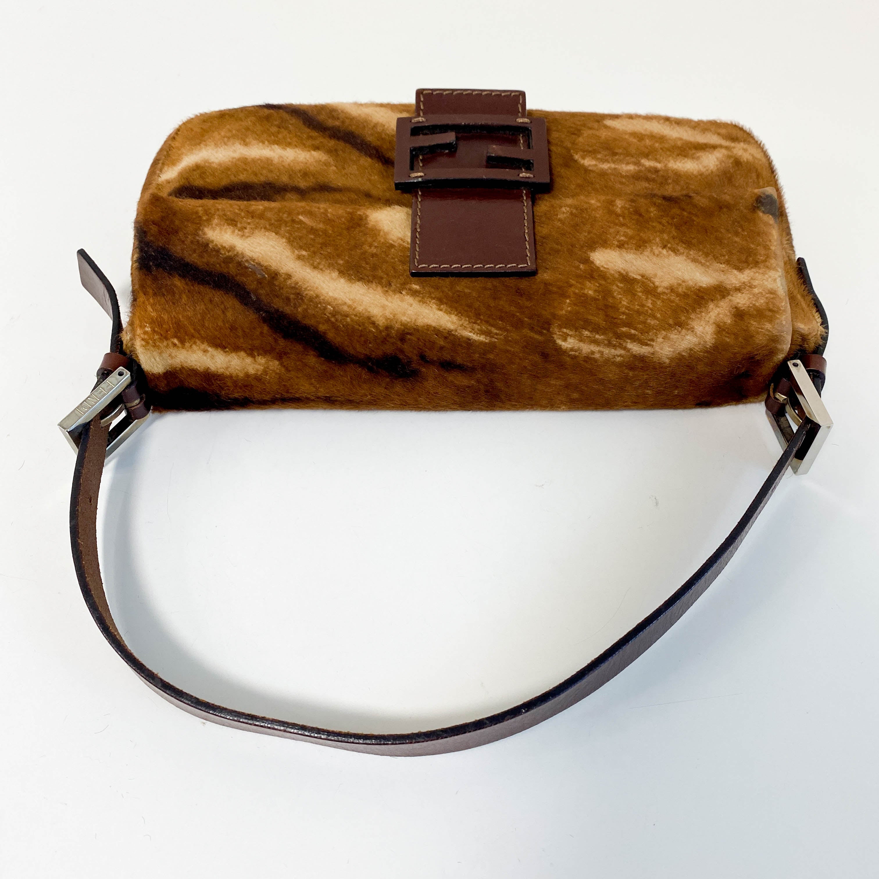 Baguette Brown Pony Hair Shoulder Bag
