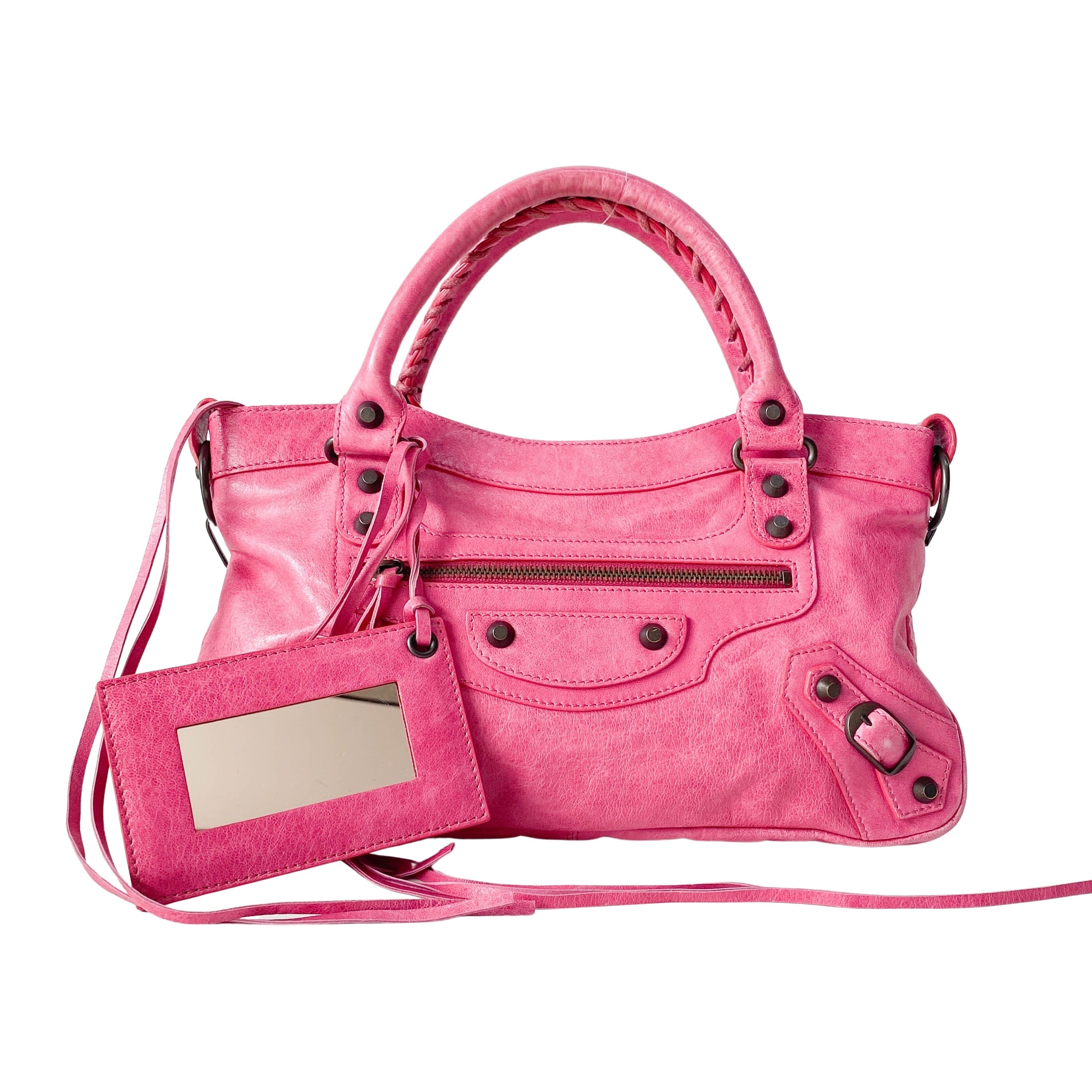 Le City Pink Leather Bag
