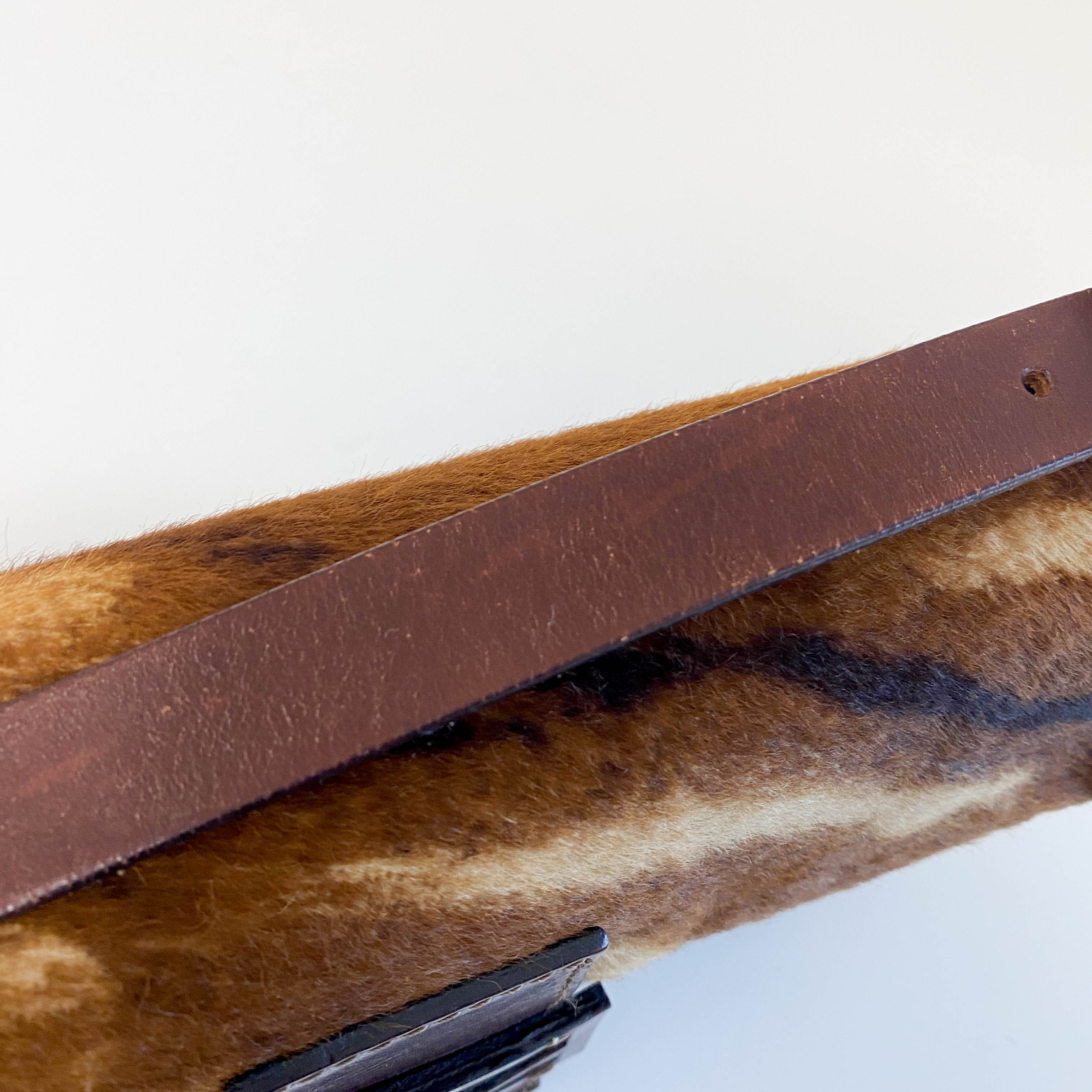 Baguette Brown Pony Hair Shoulder Bag