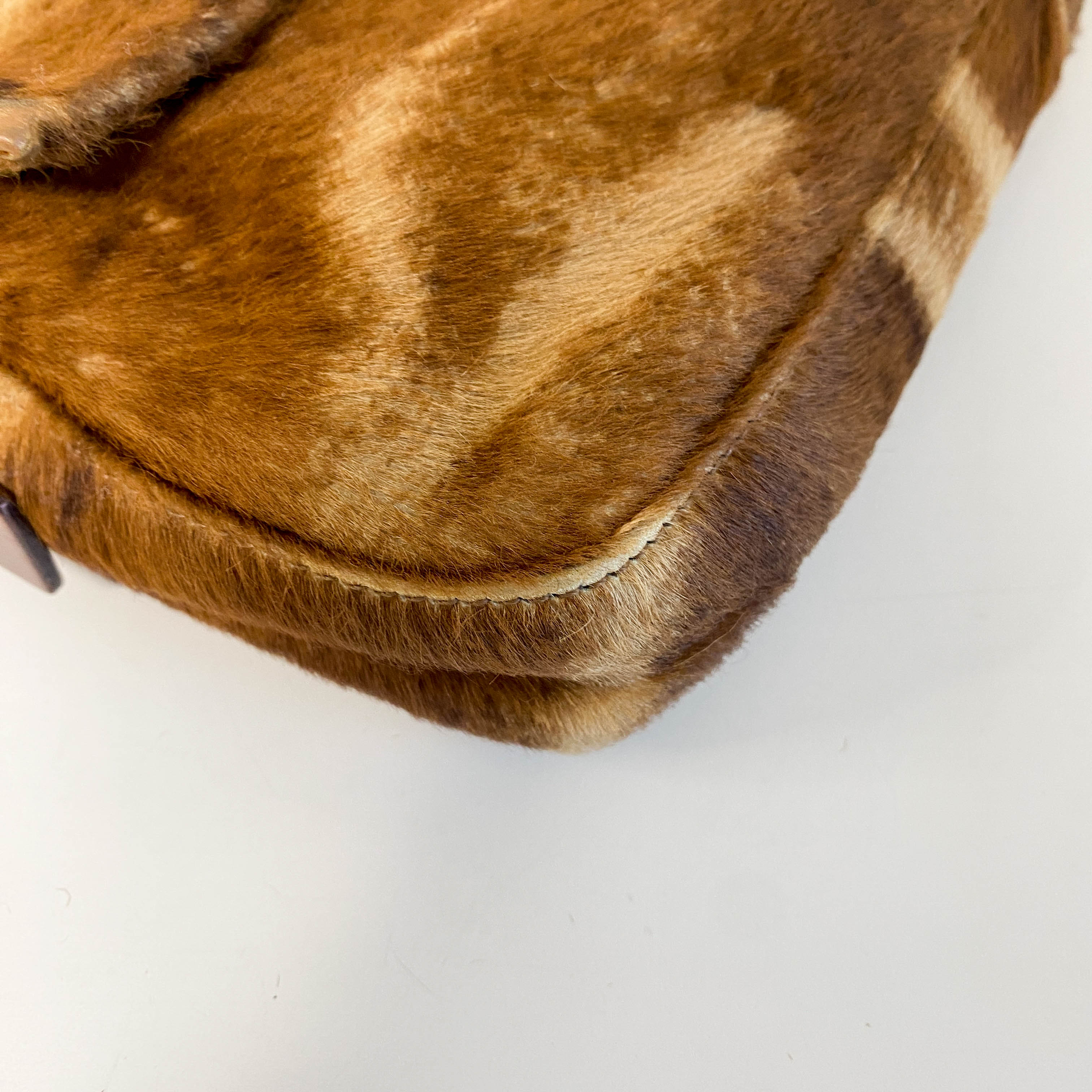 Baguette Brown Pony Hair Shoulder Bag