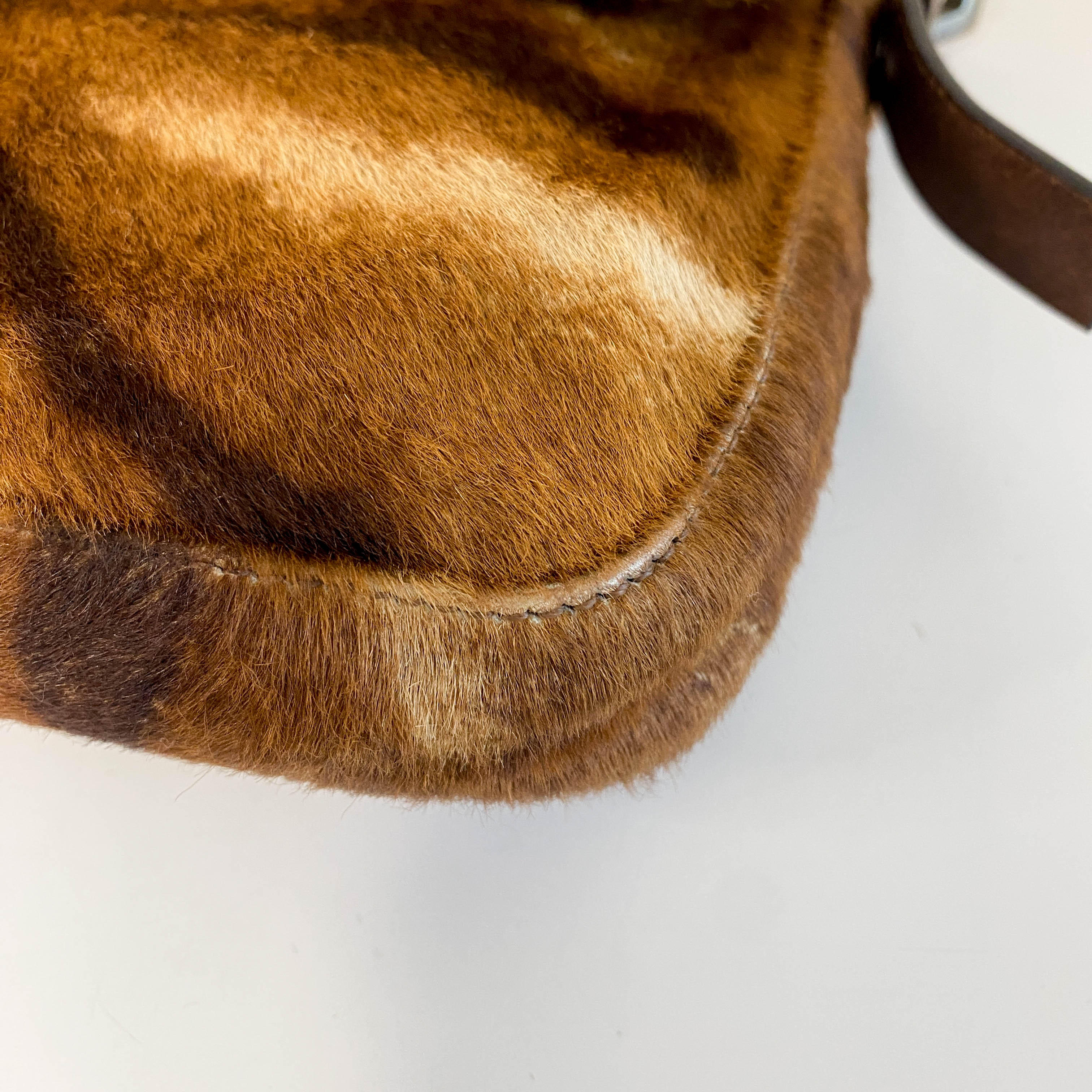 Baguette Brown Pony Hair Shoulder Bag