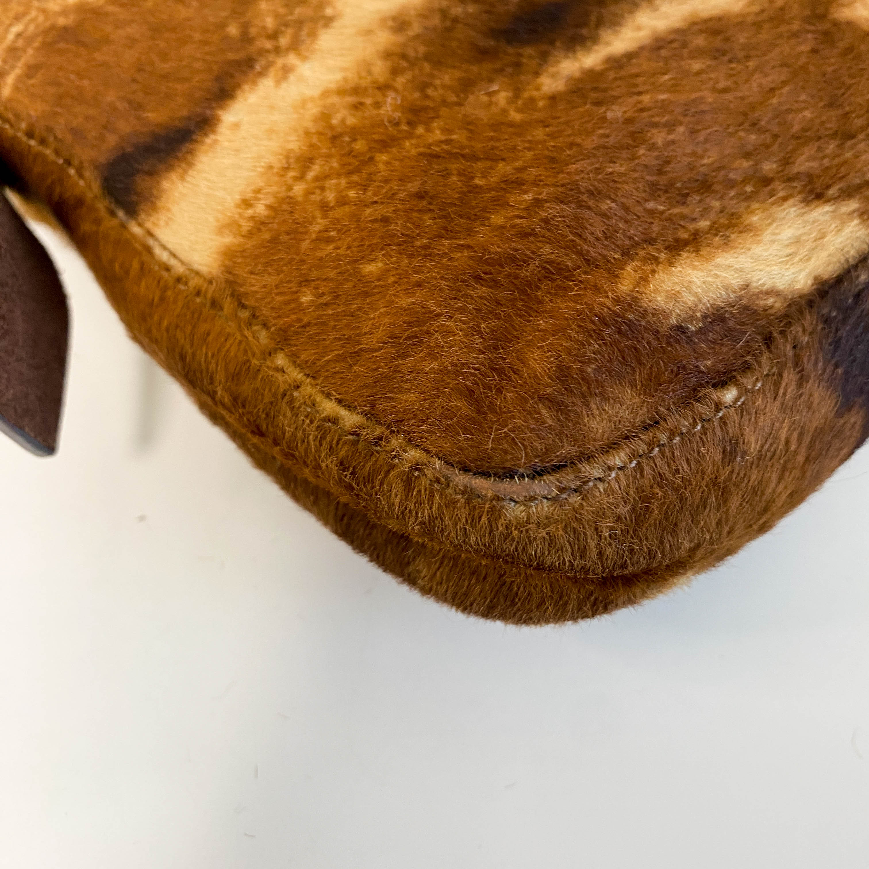 Baguette Brown Pony Hair Shoulder Bag