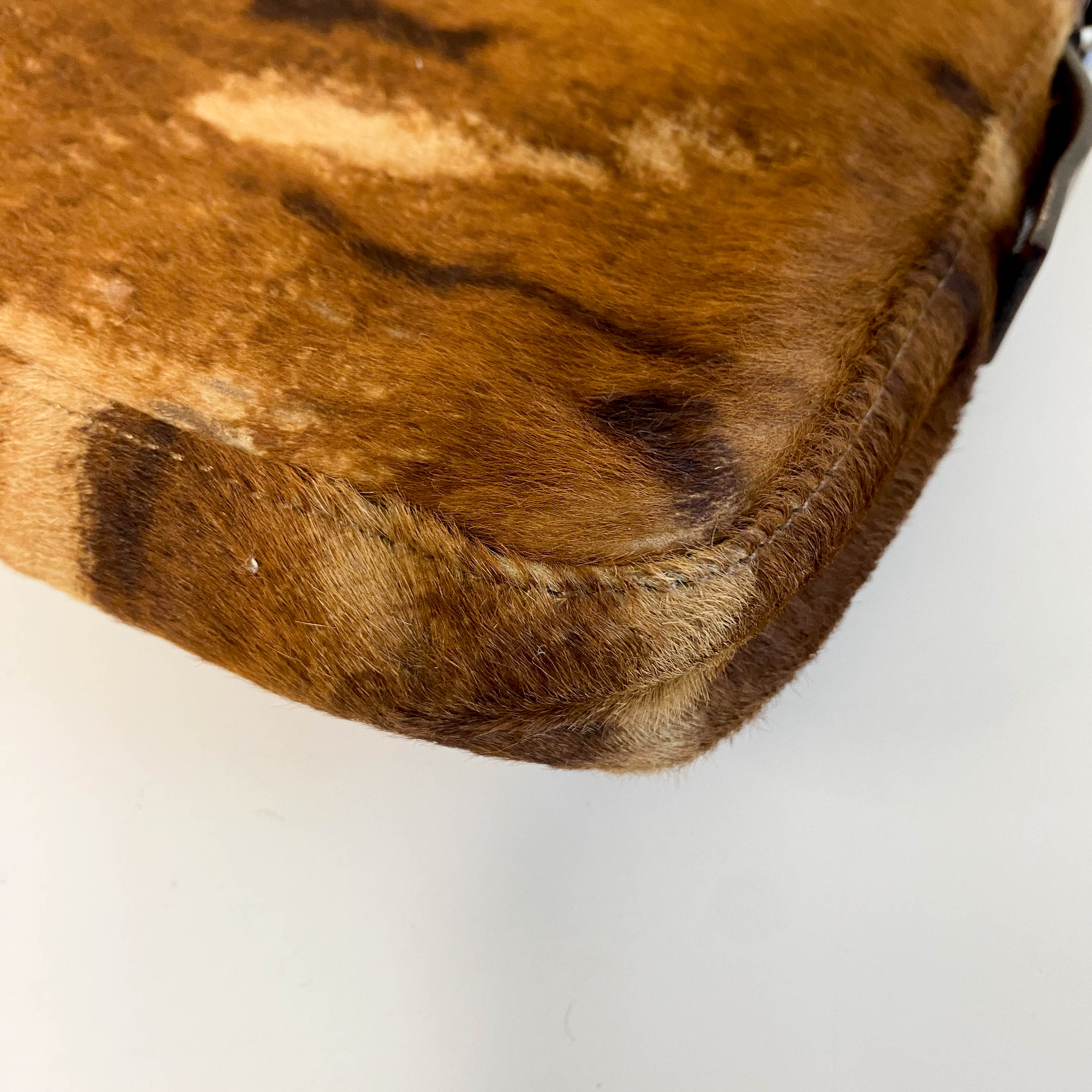 Baguette Brown Pony Hair Shoulder Bag