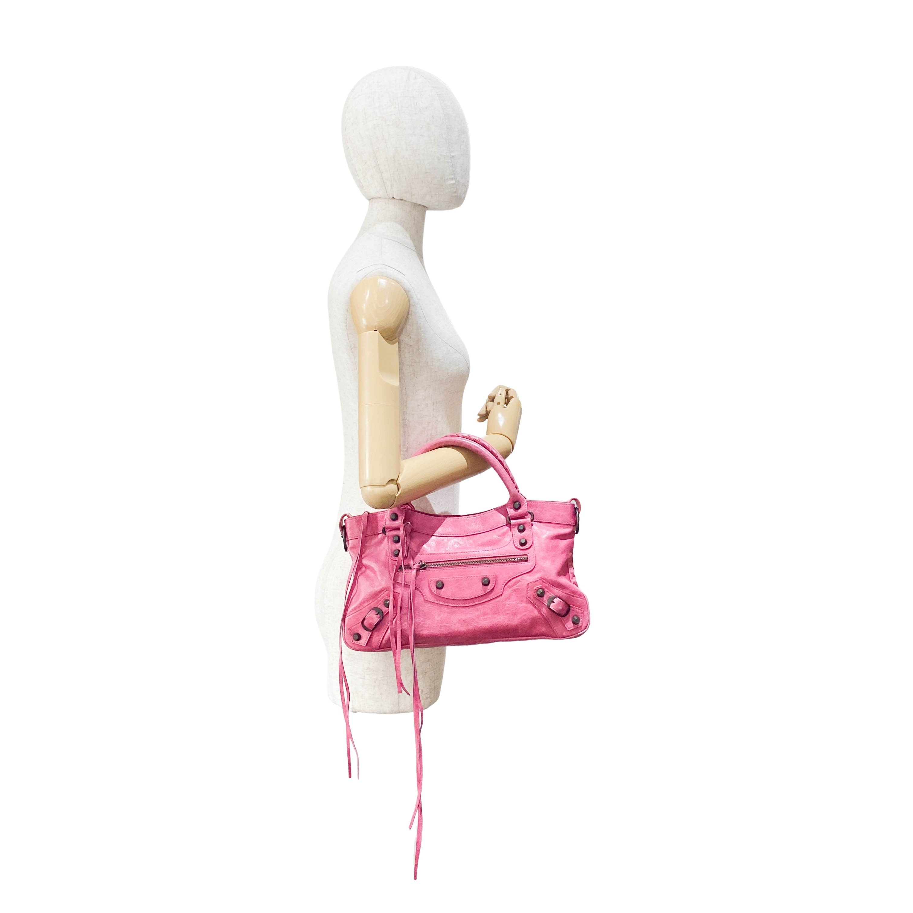 Le City Pink Leather Bag