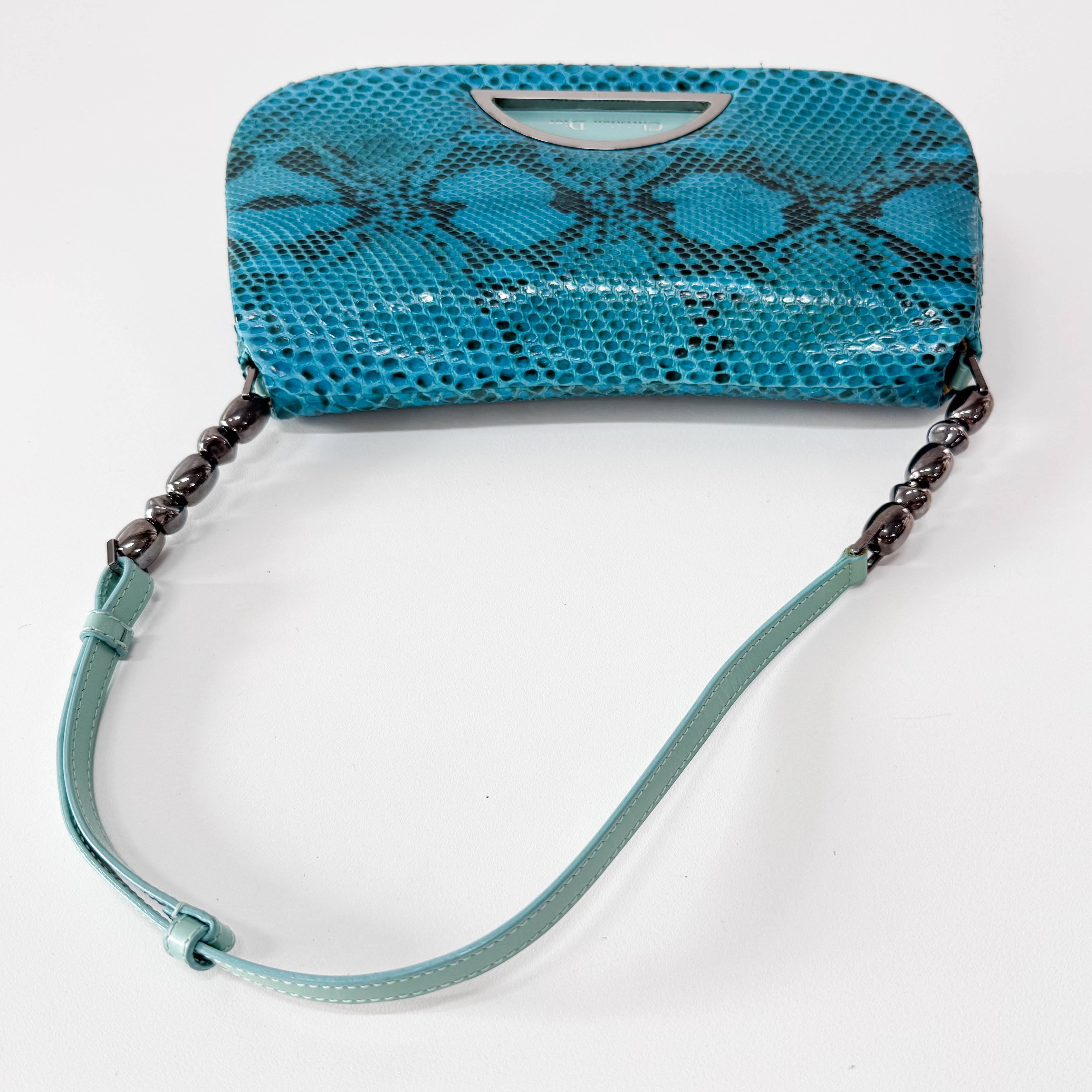 Malice Pearl Blue Leather Shouder Bag