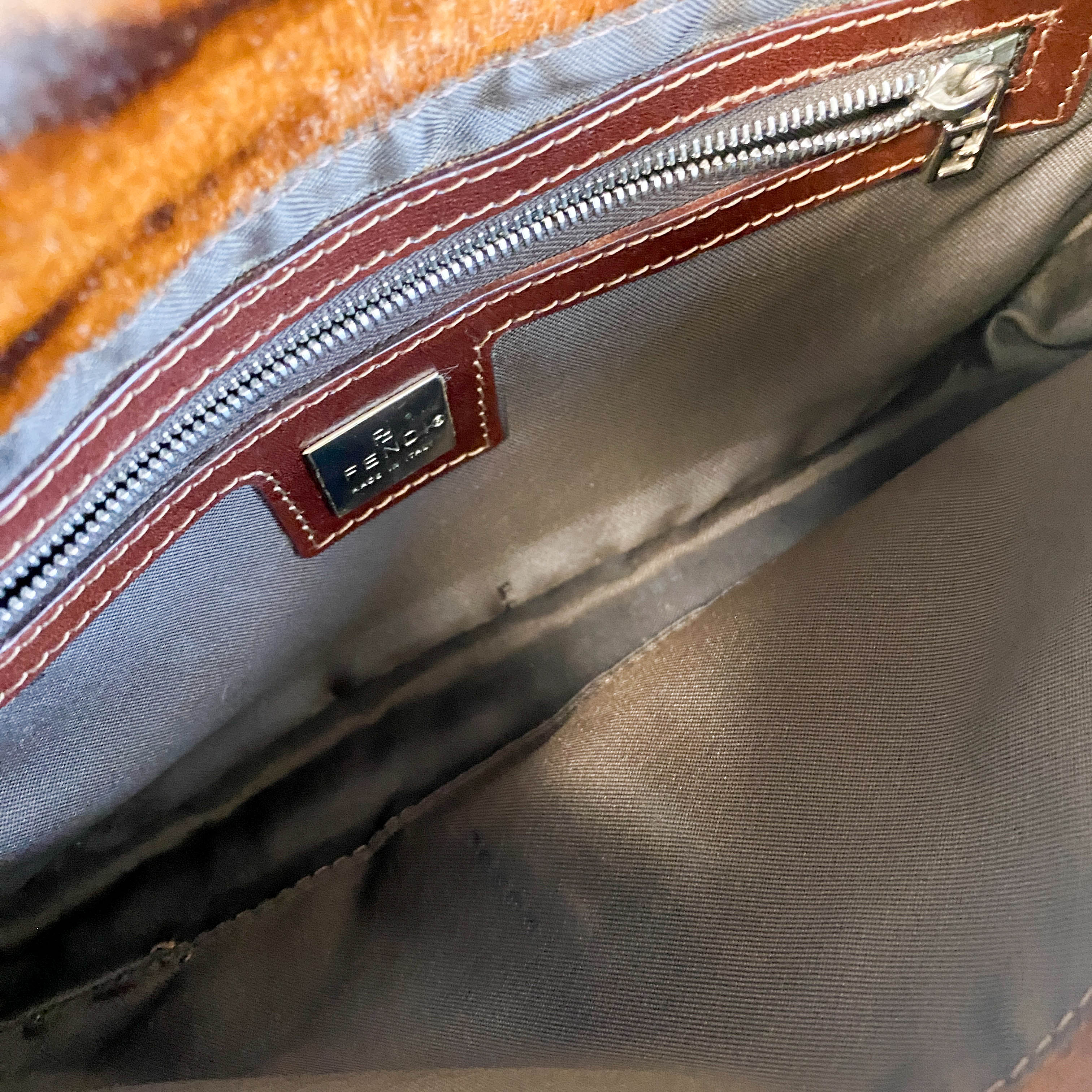 Baguette Brown Pony Hair Shoulder Bag