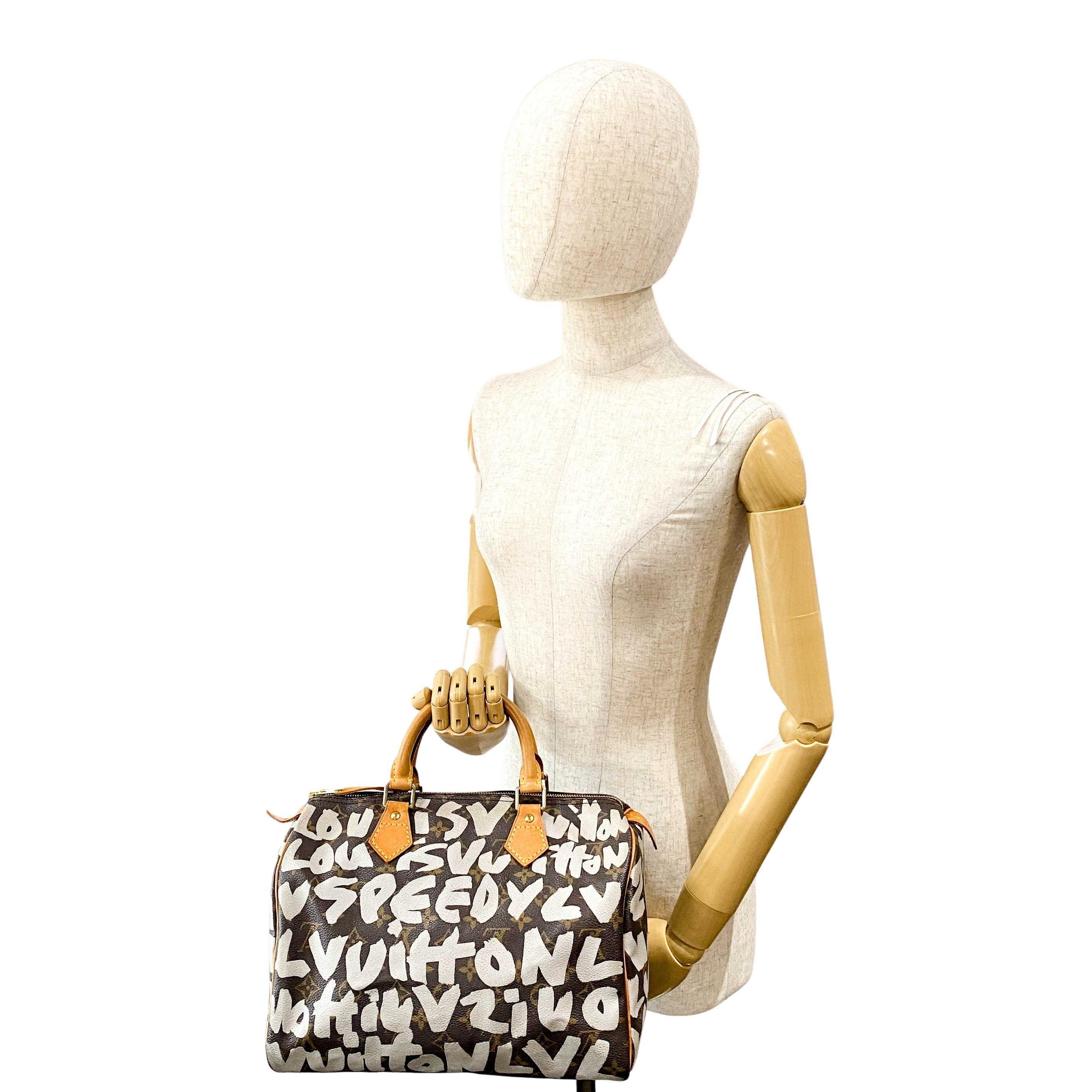 Stephen Sprouse Monogram Graffiti Speedy 30 White