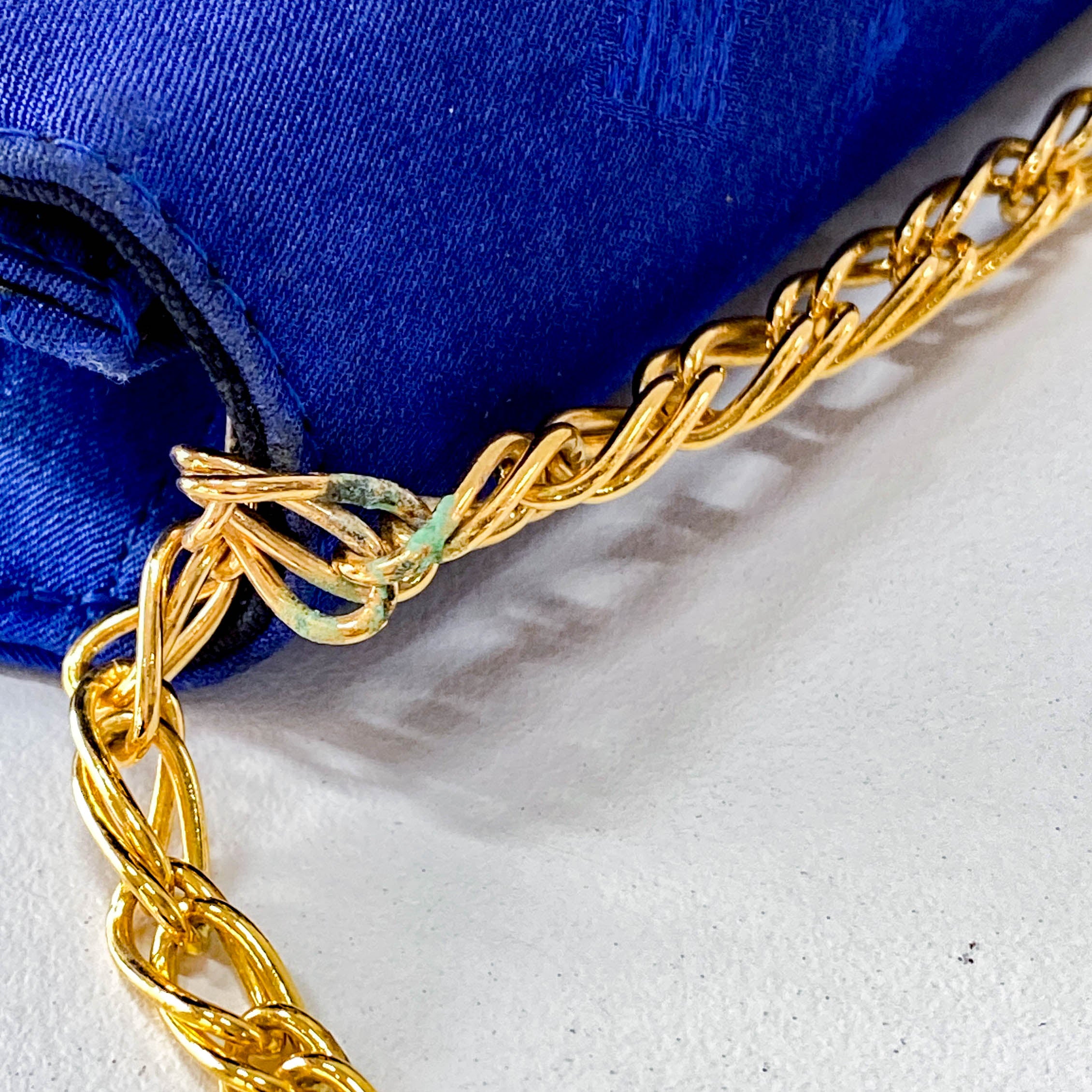 Mini Blue Floral Silk Shoulder Bag