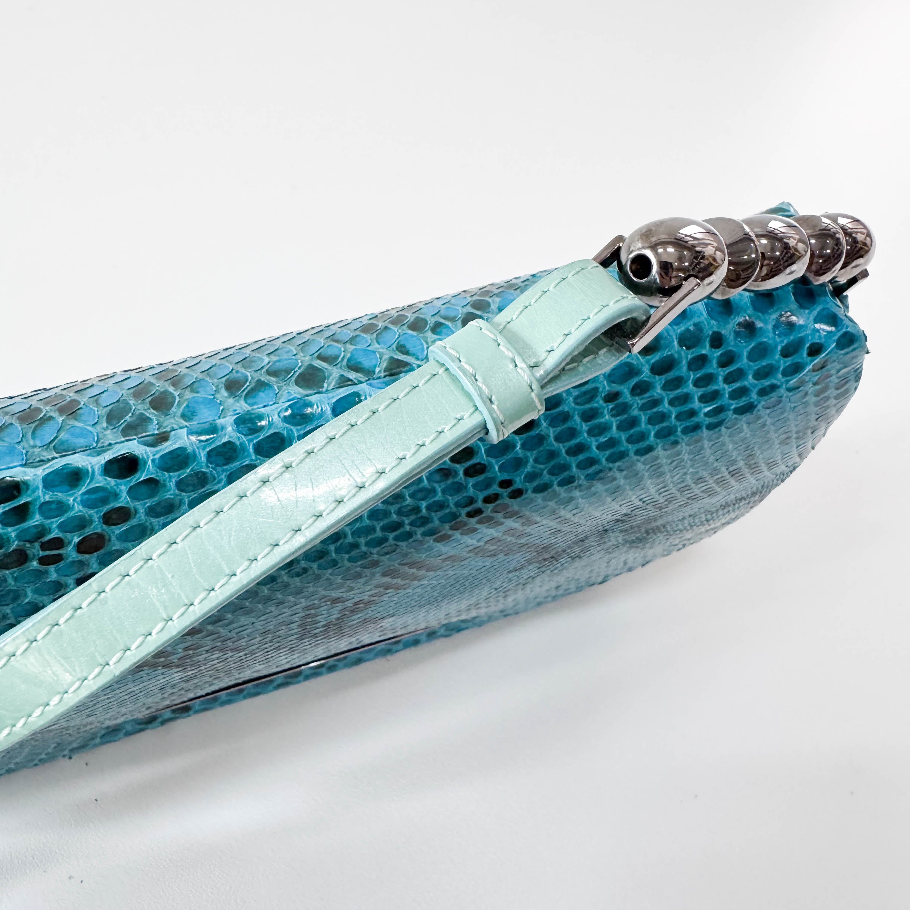 Malice Pearl Blue Leather Shouder Bag