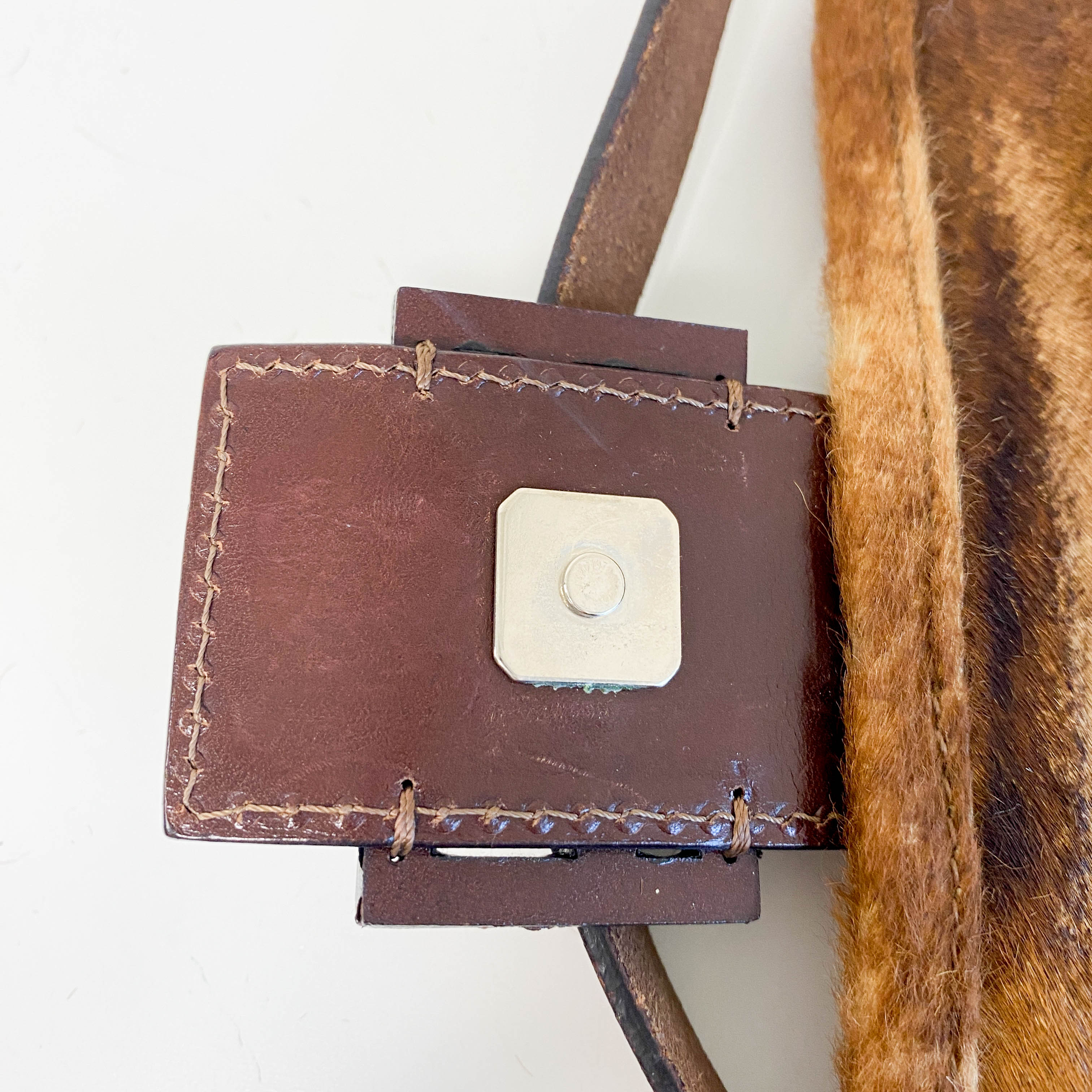 Baguette Brown Pony Hair Shoulder Bag