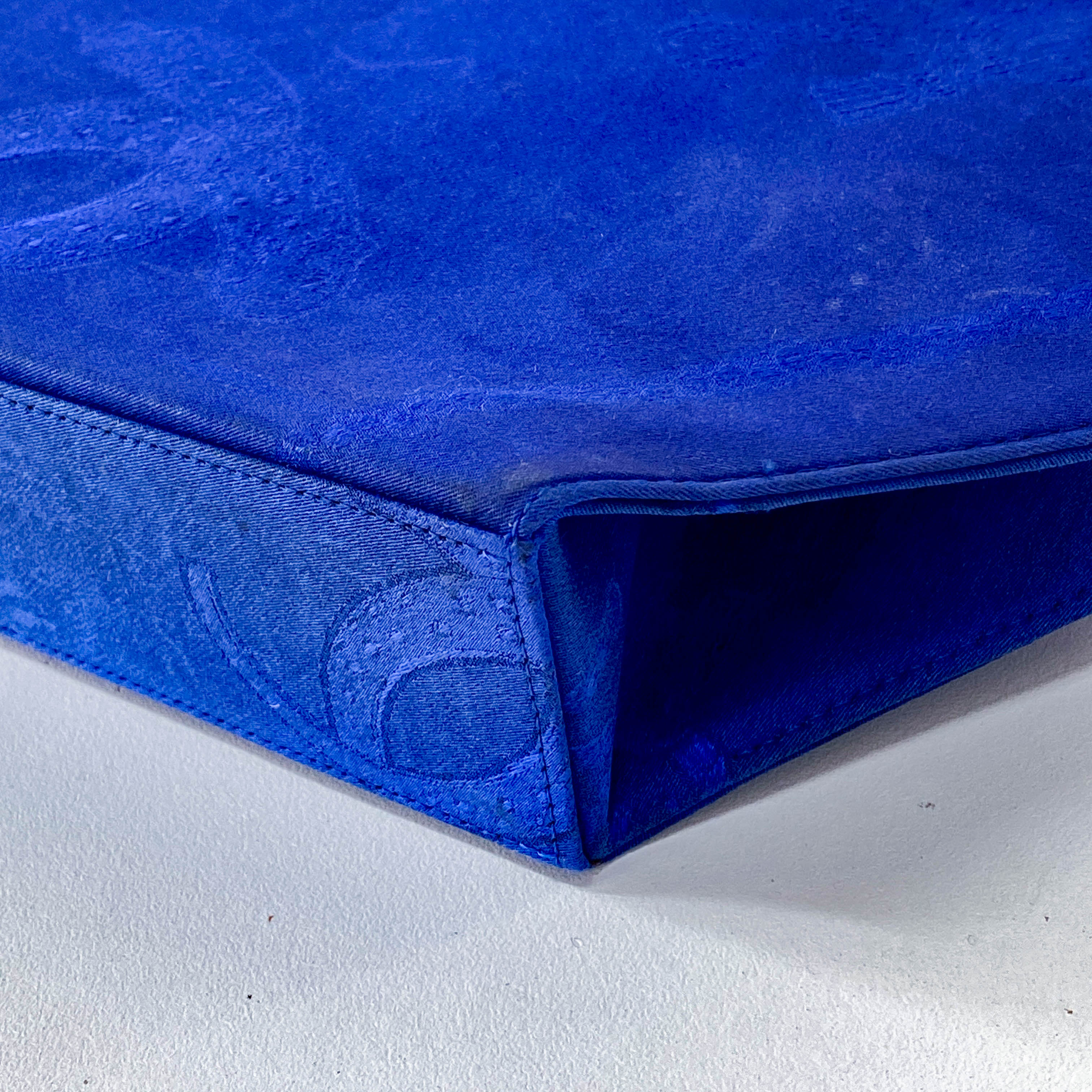 Mini Blue Floral Silk Shoulder Bag