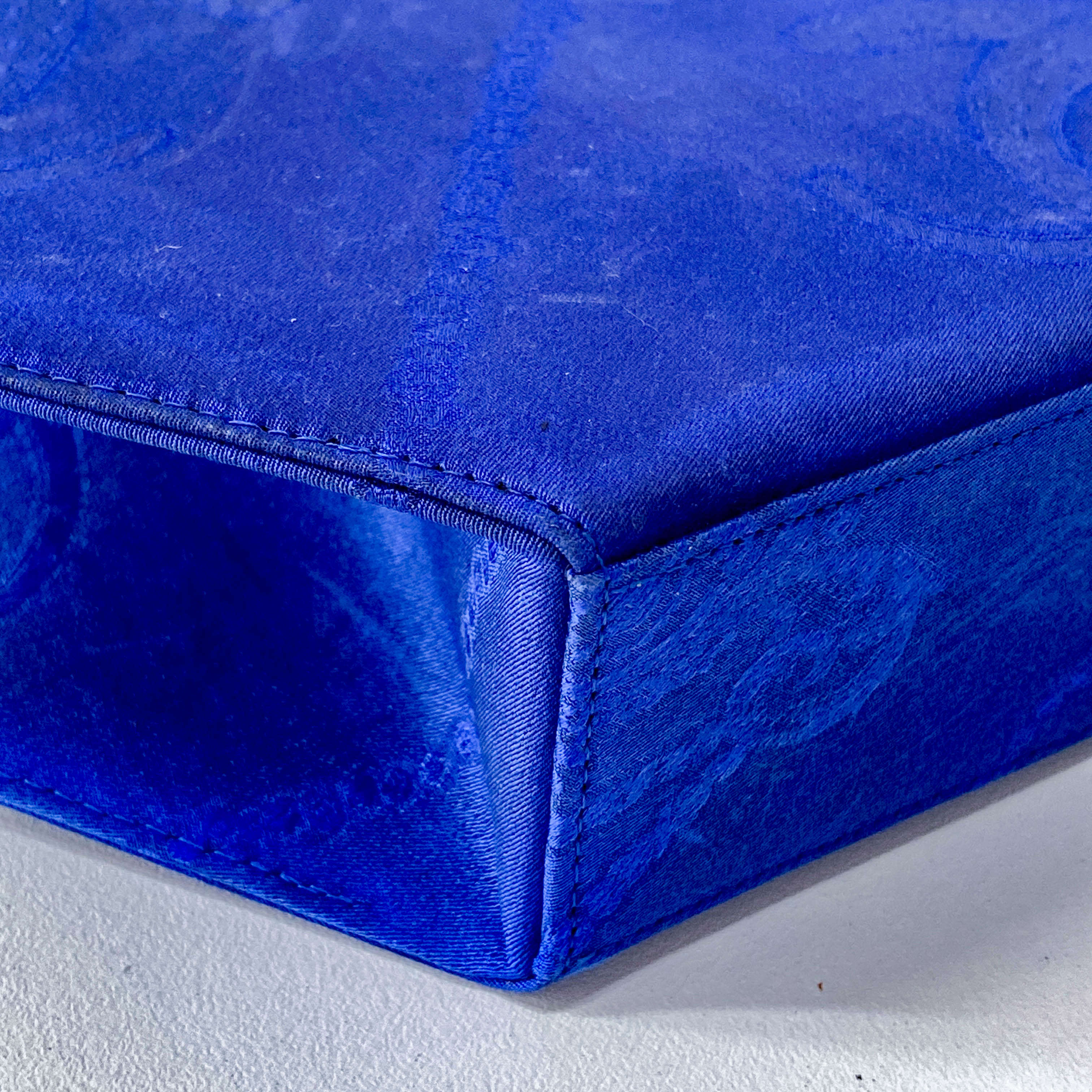 Mini Blue Floral Silk Shoulder Bag