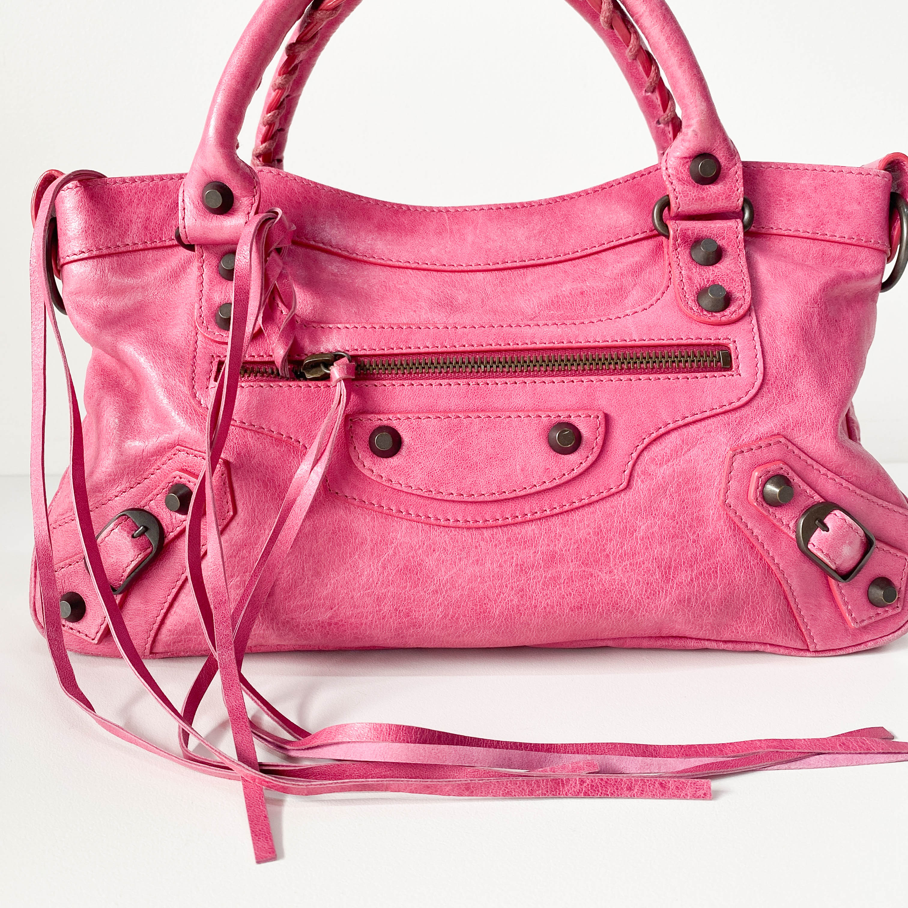 Le City Pink Leather Bag
