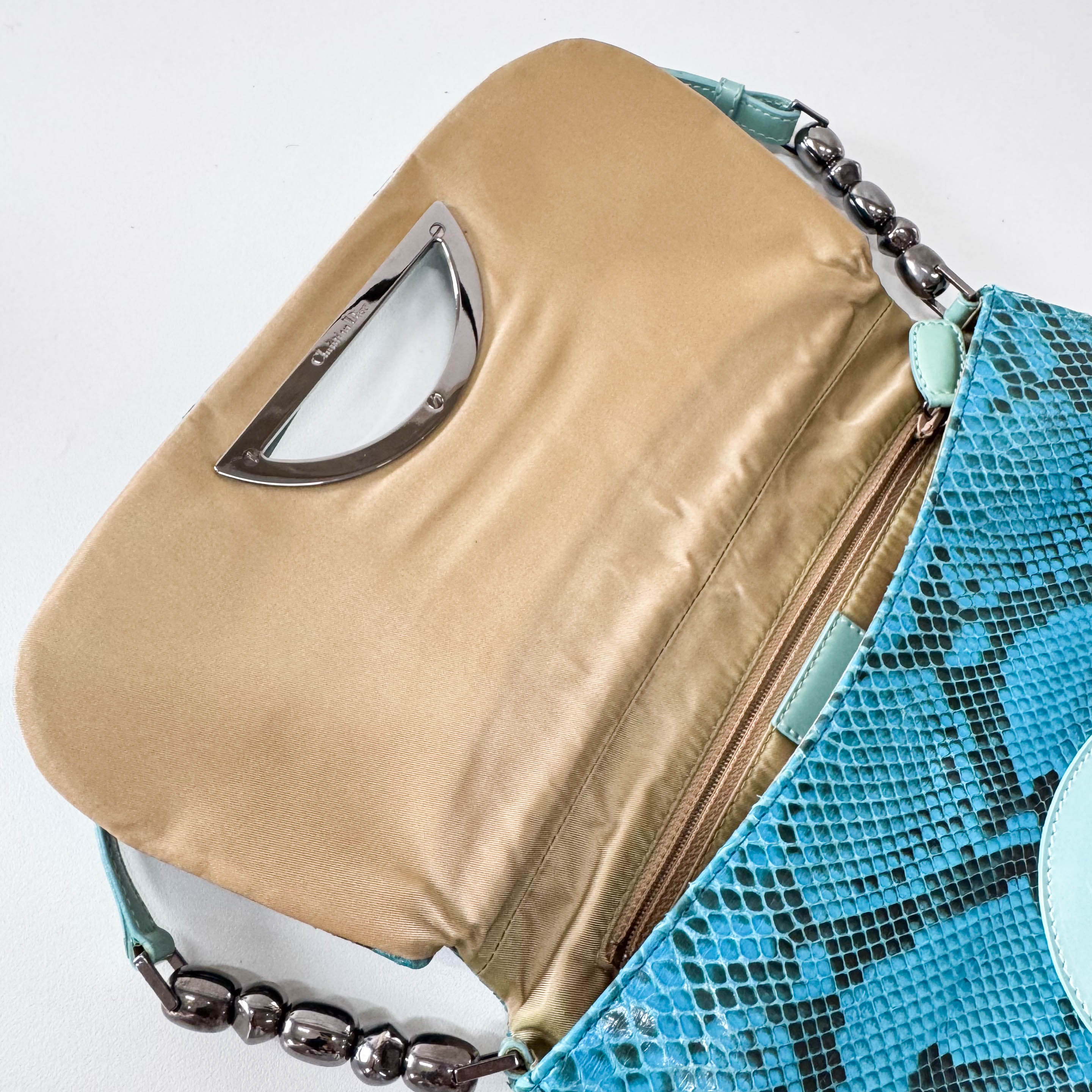 Malice Pearl Blue Leather Shouder Bag