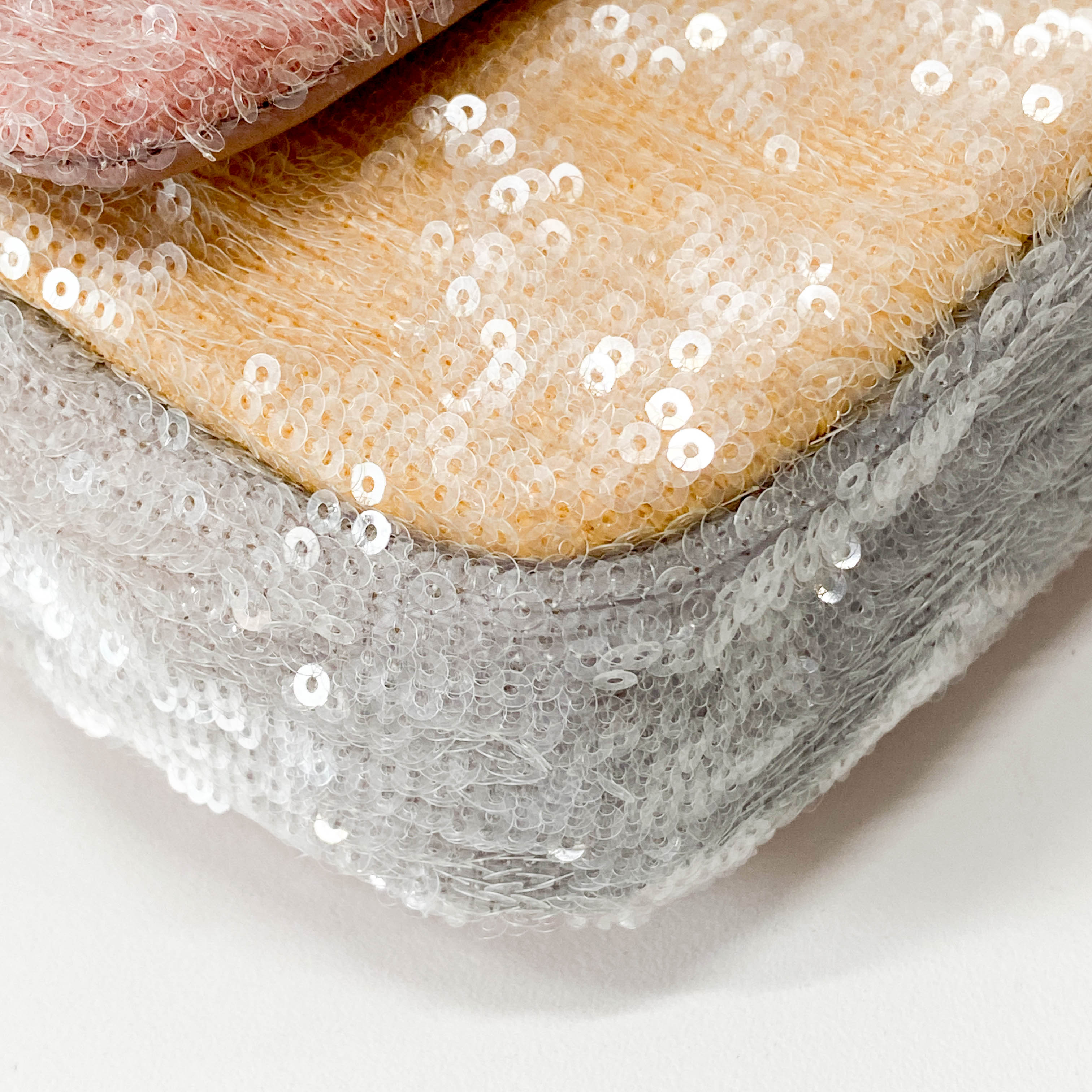 Waterfall Small Single Flap Double Chain Strap Multi-colour Sequin Bag